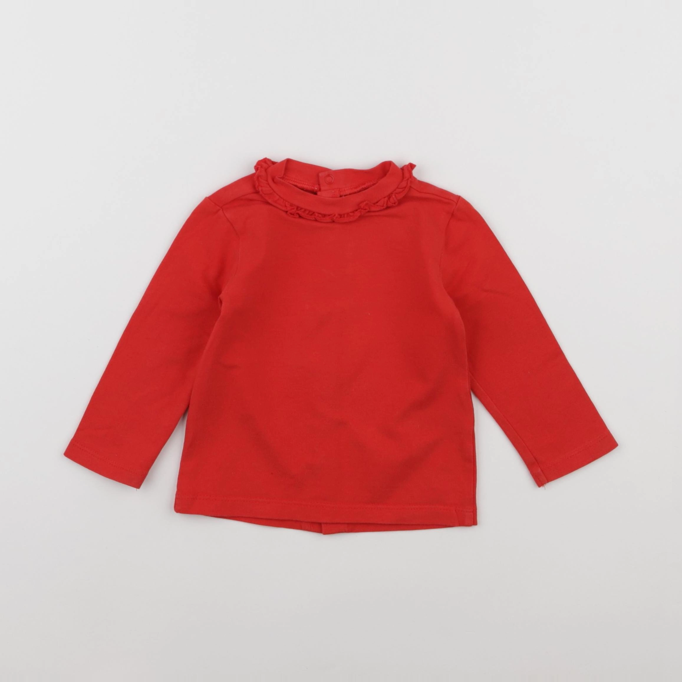 Vertbaudet - tee-shirt rouge - 9 mois