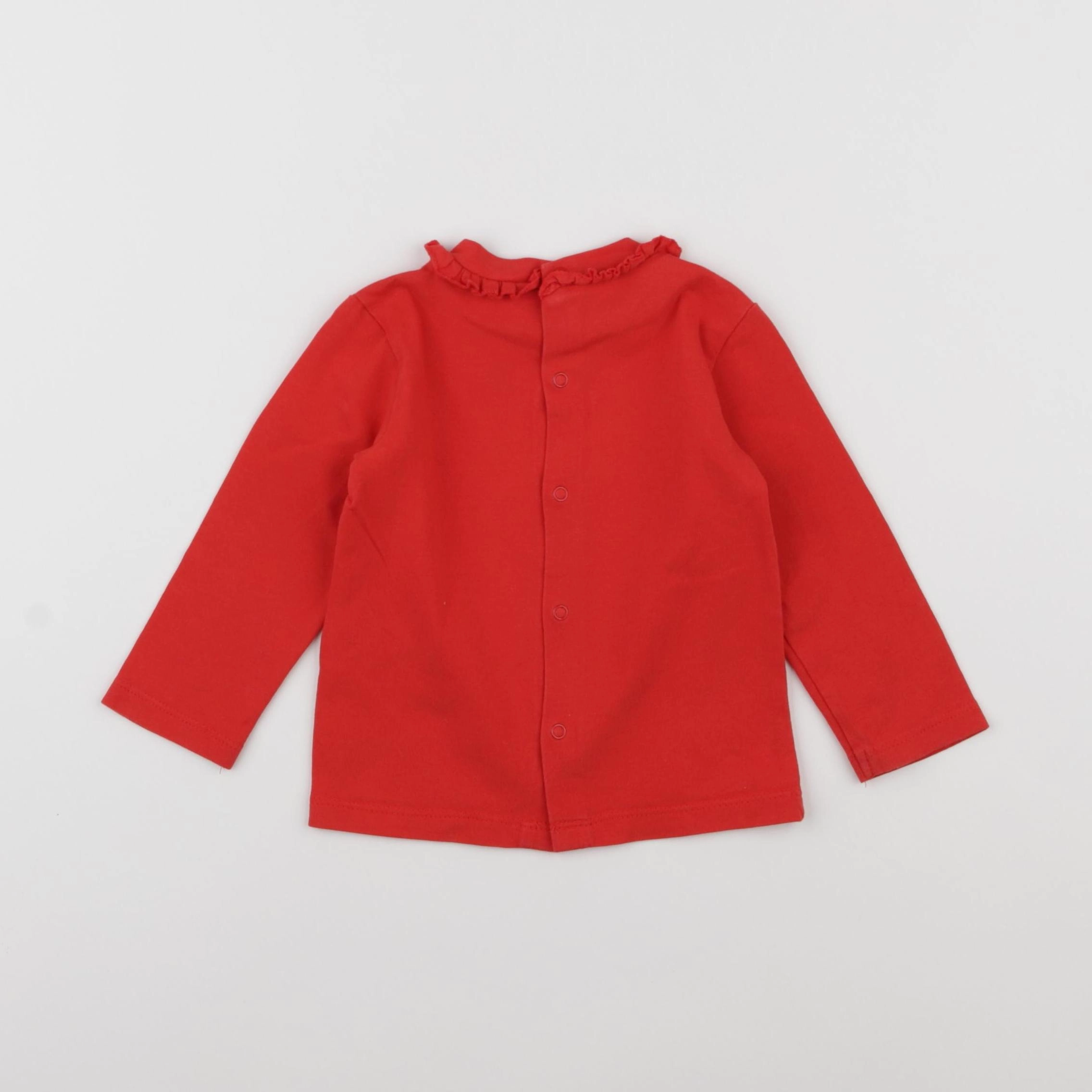 Vertbaudet - tee-shirt rouge - 9 mois