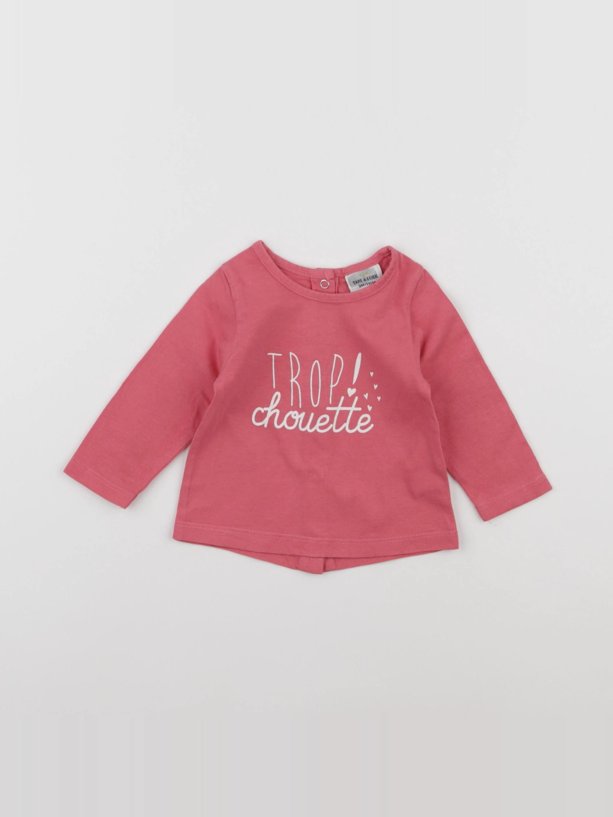 Tape à l'oeil - tee-shirt rose - 3 mois
