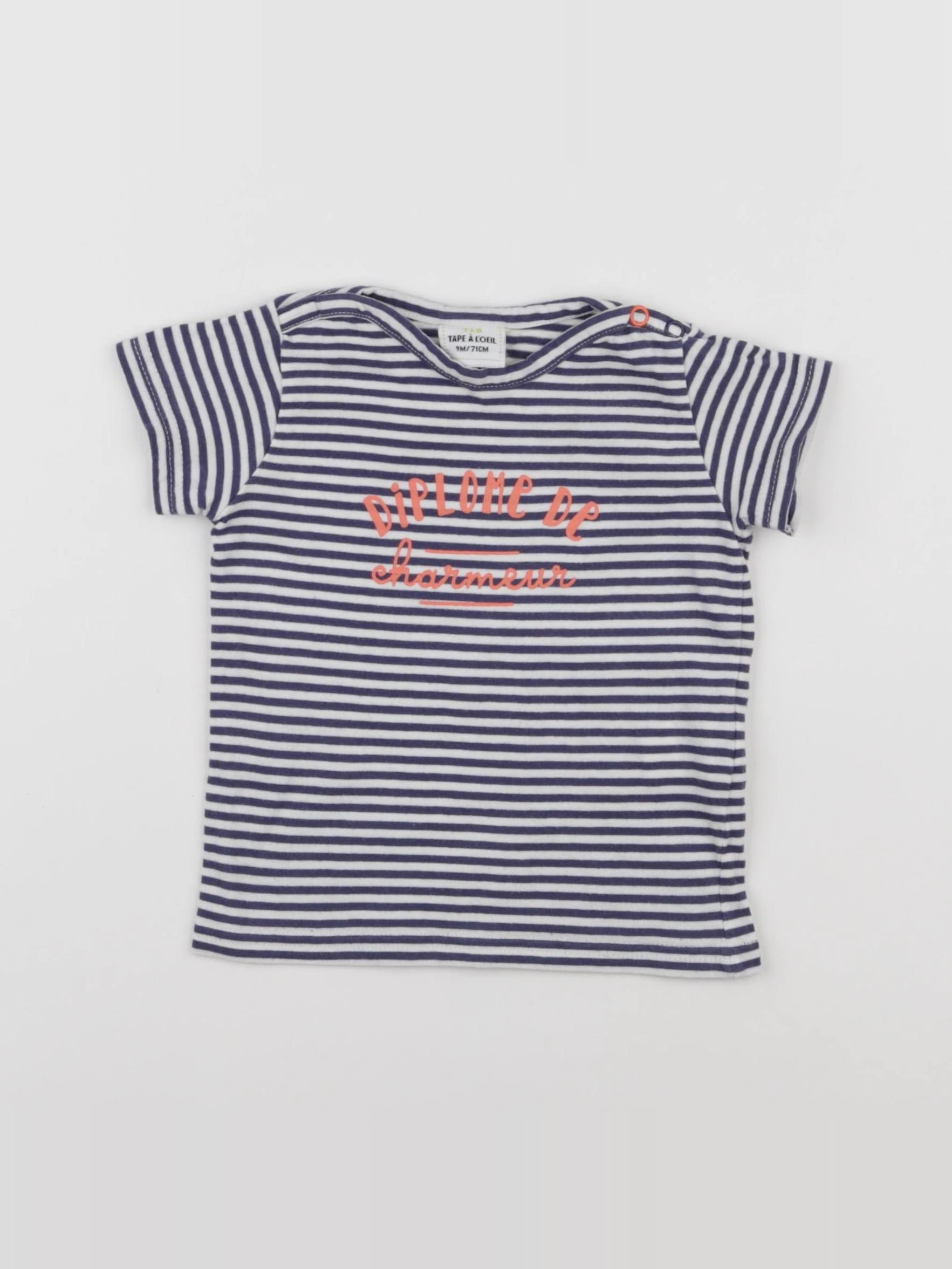 Tape à l'oeil - maillot de corps bleu - 9 mois