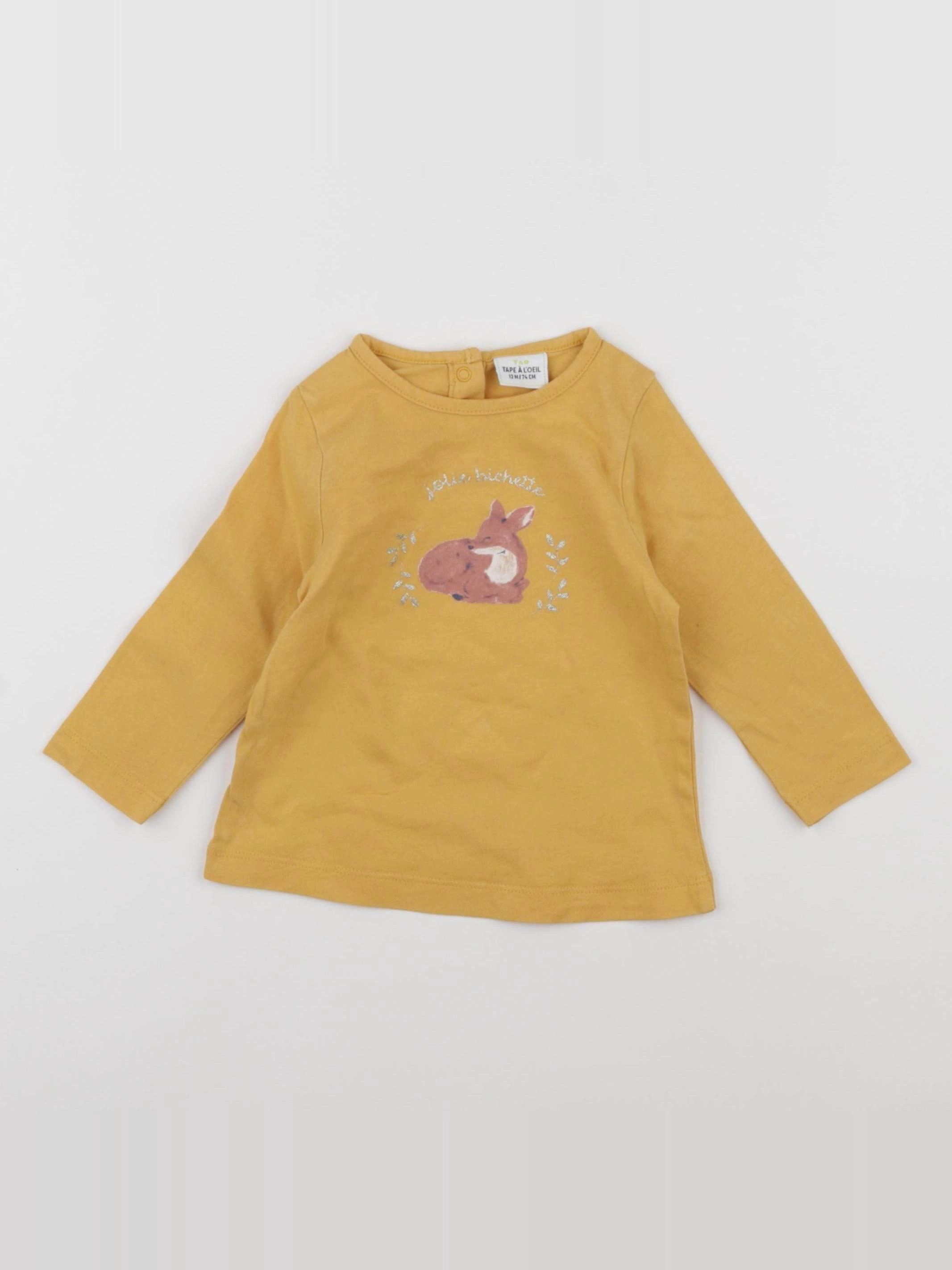 Tape à l'oeil - tee-shirt jaune - 12 mois