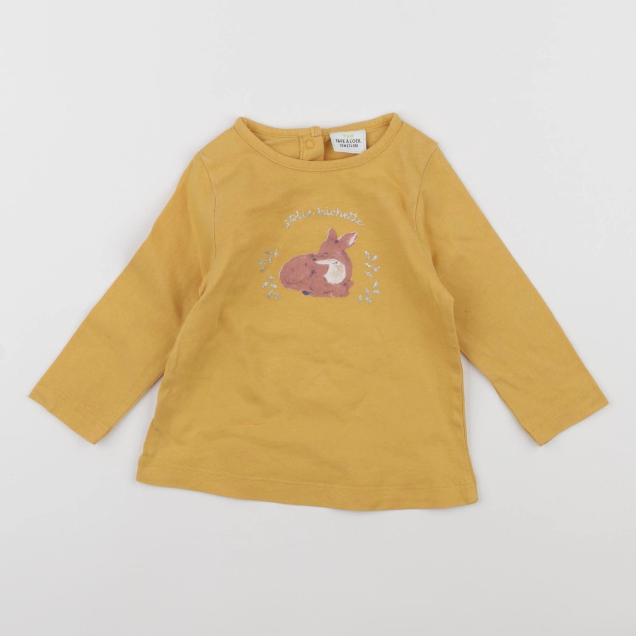 Tape à l'oeil - tee-shirt jaune - 12 mois