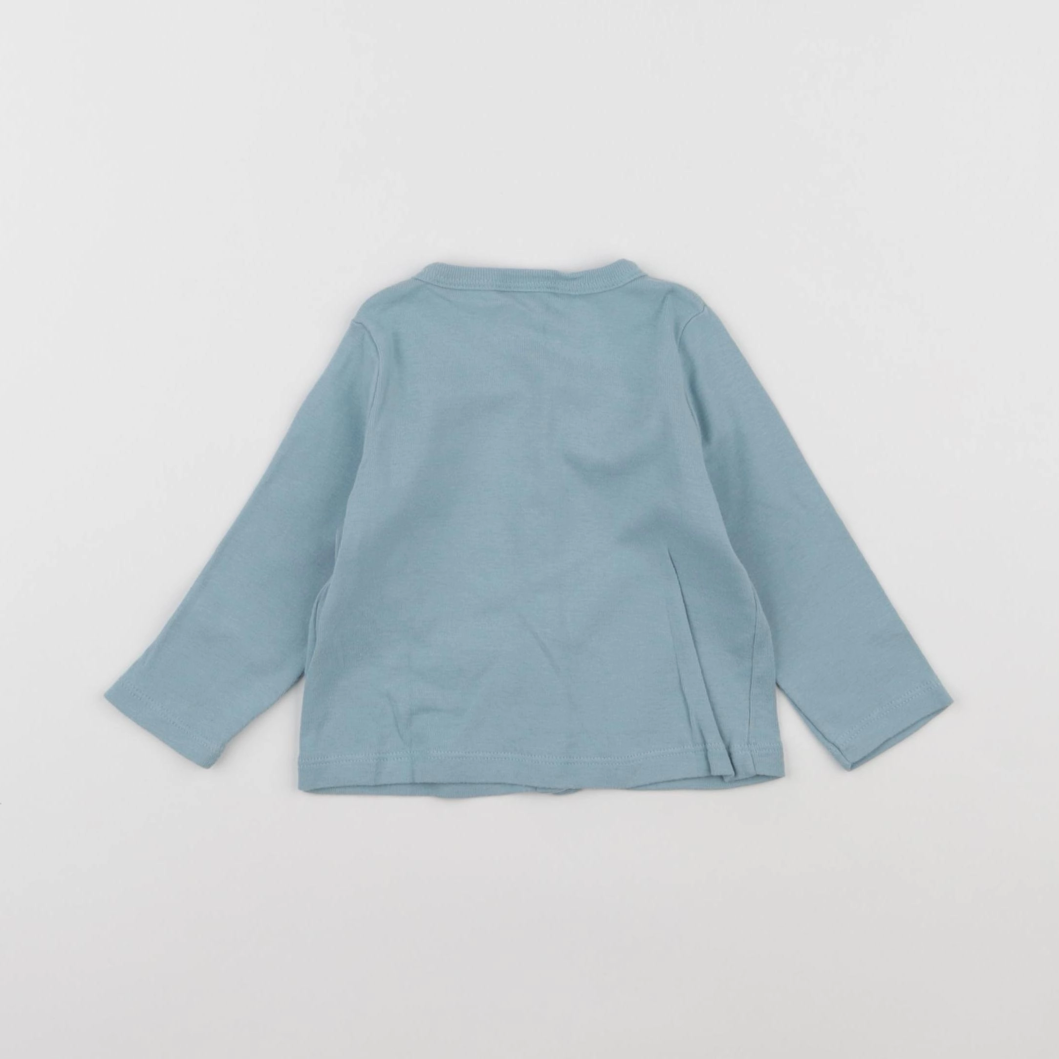 Petit Bateau - tee-shirt bleu - 6 mois