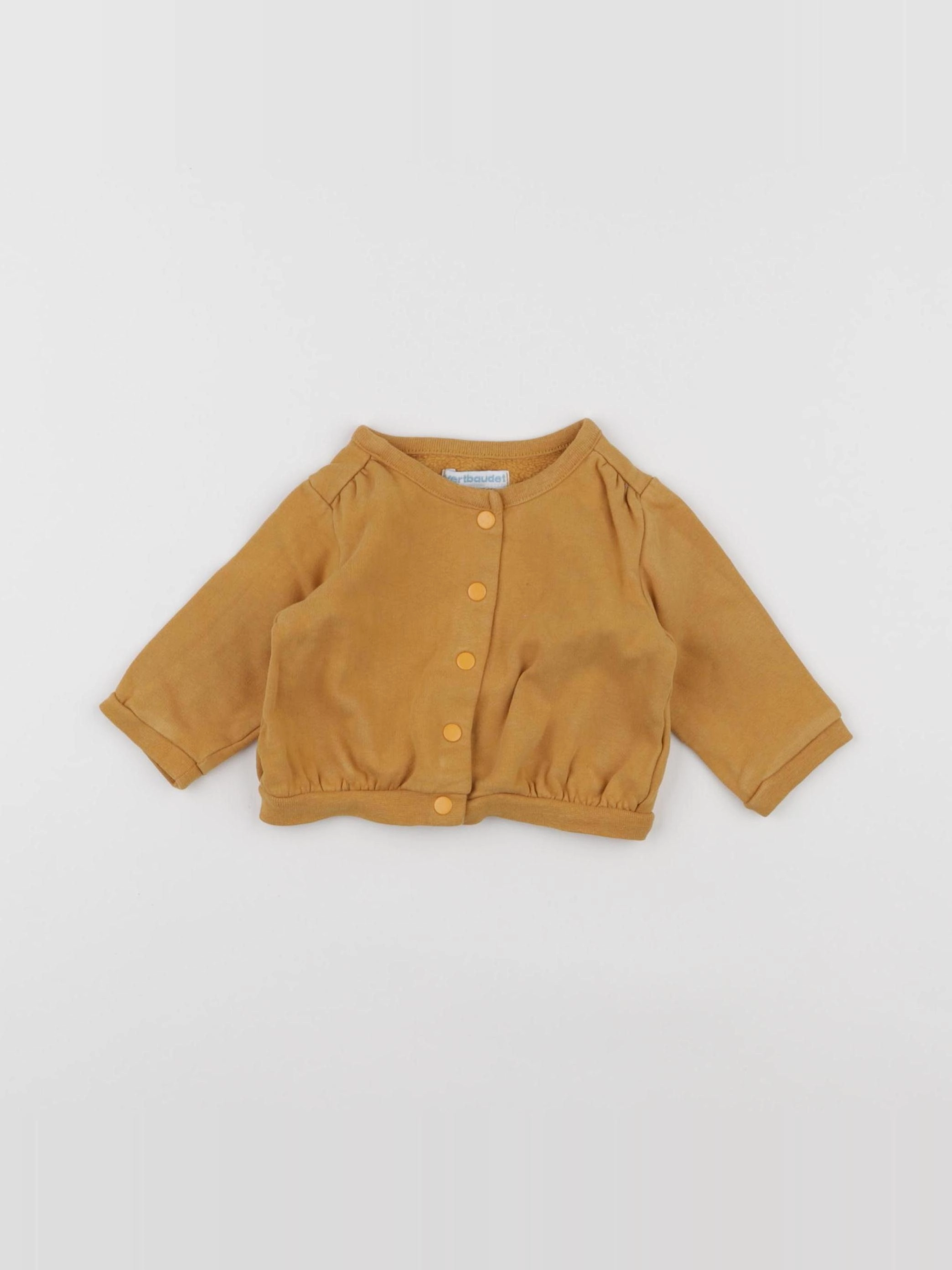 Vertbaudet - sweat jaune - 3 mois