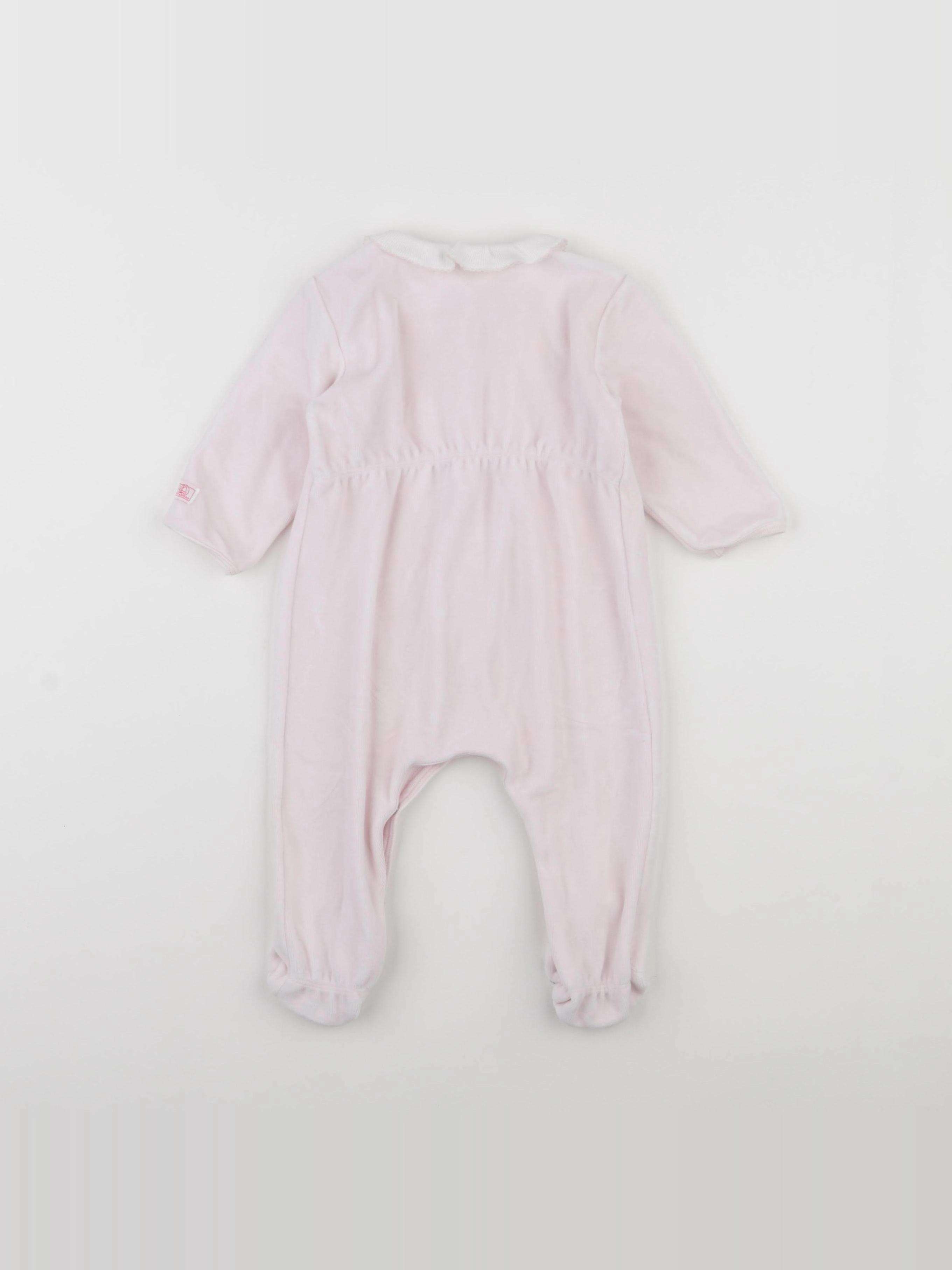 Petit Bateau - pyjama velours rose - 12 mois