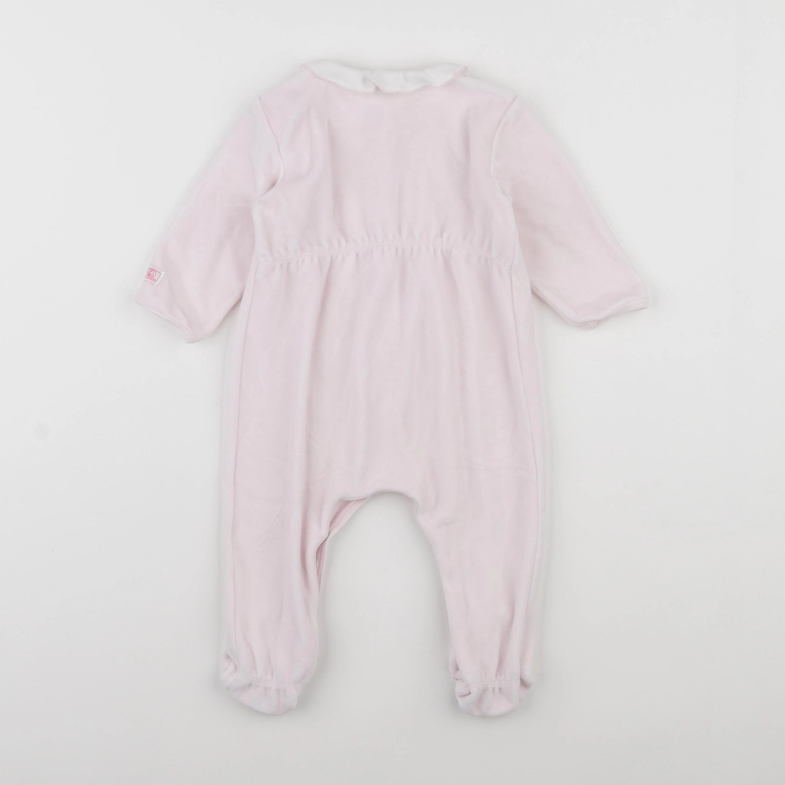 Petit Bateau - pyjama velours rose - 12 mois