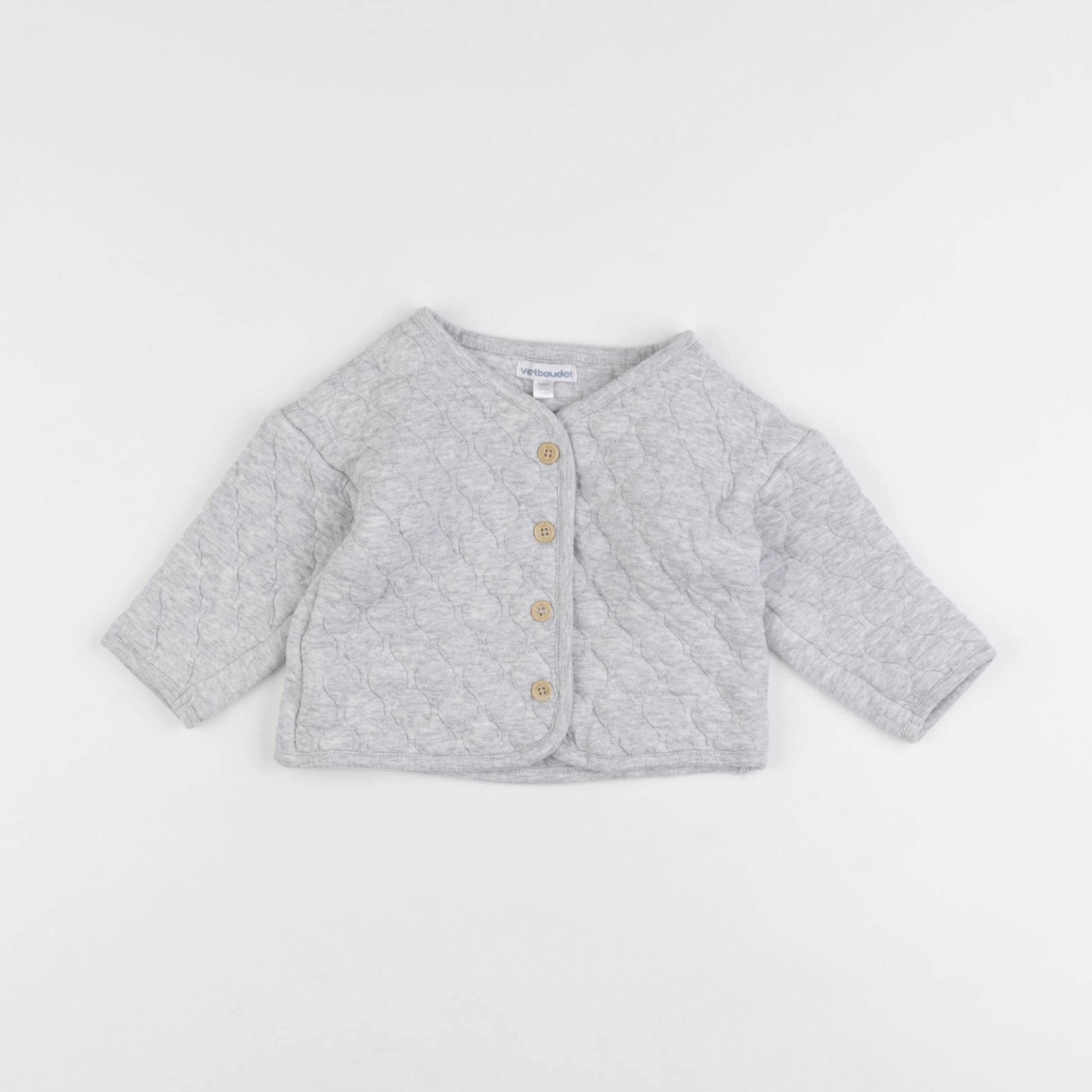 Vertbaudet - sweat gris - 12 mois