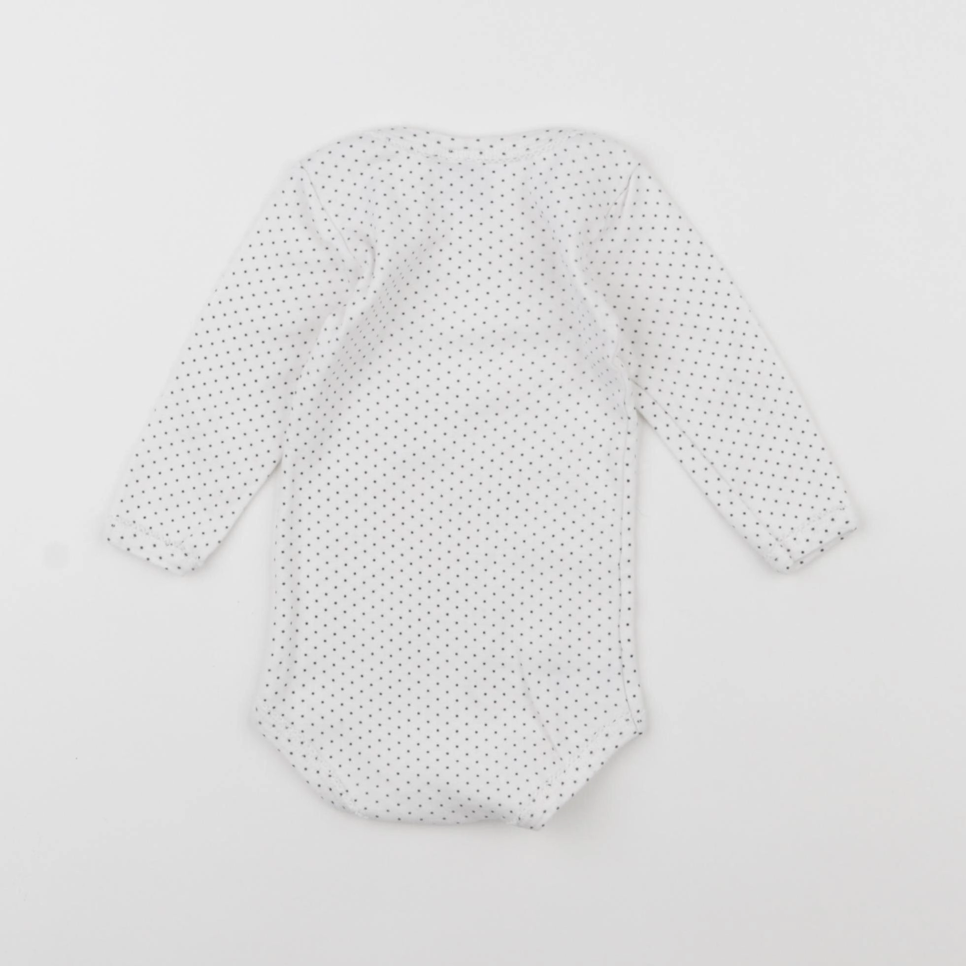 Petit Bateau - body blanc - 6 mois