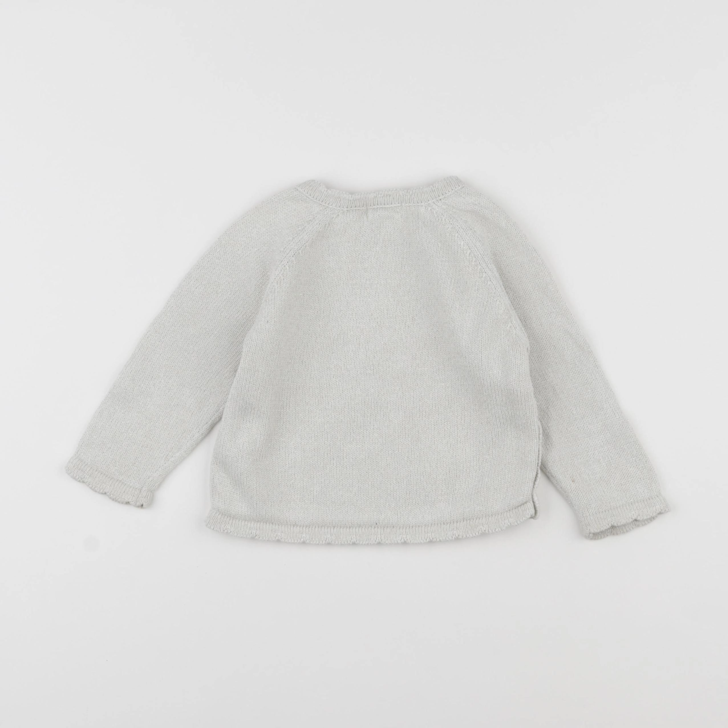 Vertbaudet - pull blanc - 12 mois