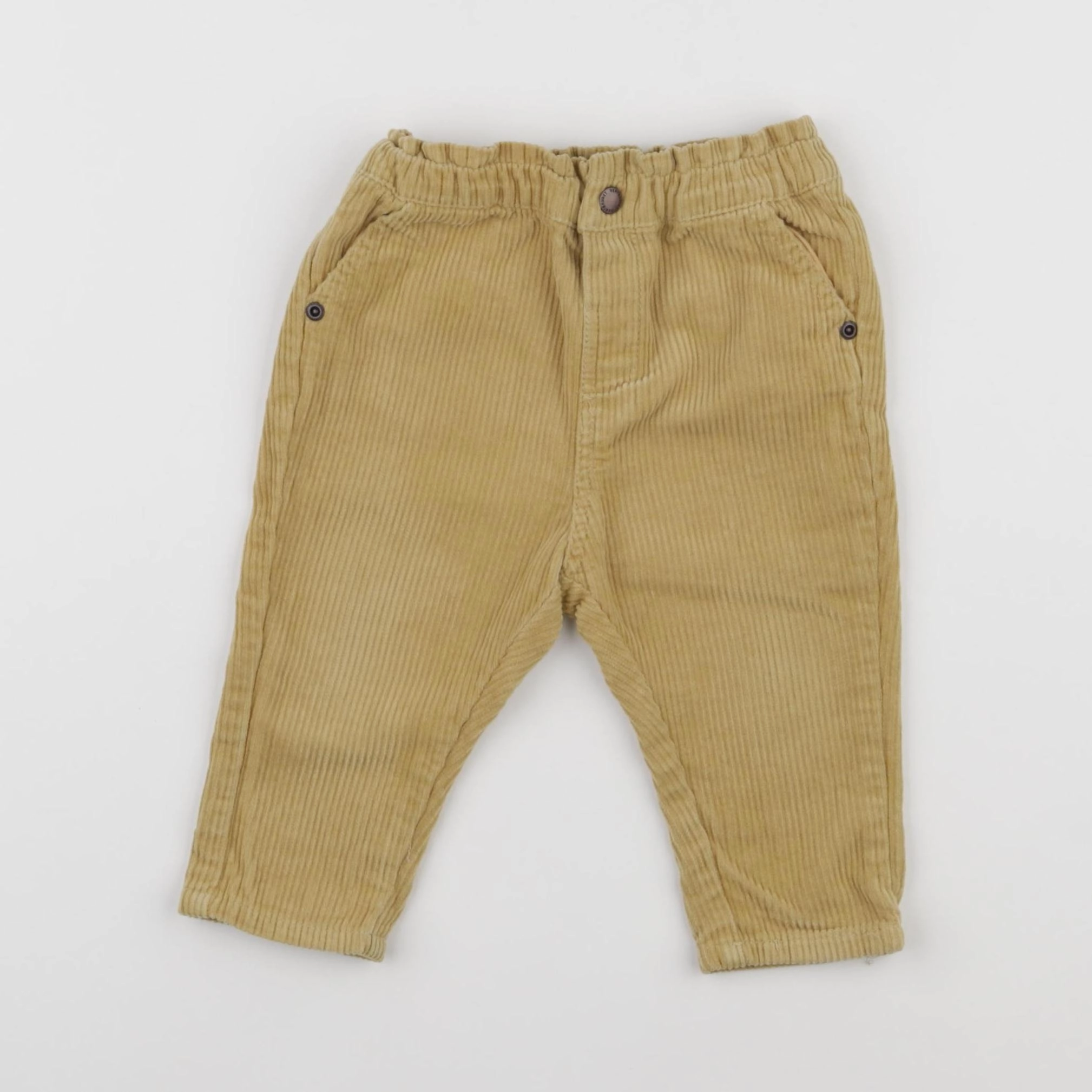 Vertbaudet - pantalon jaune - 9 mois