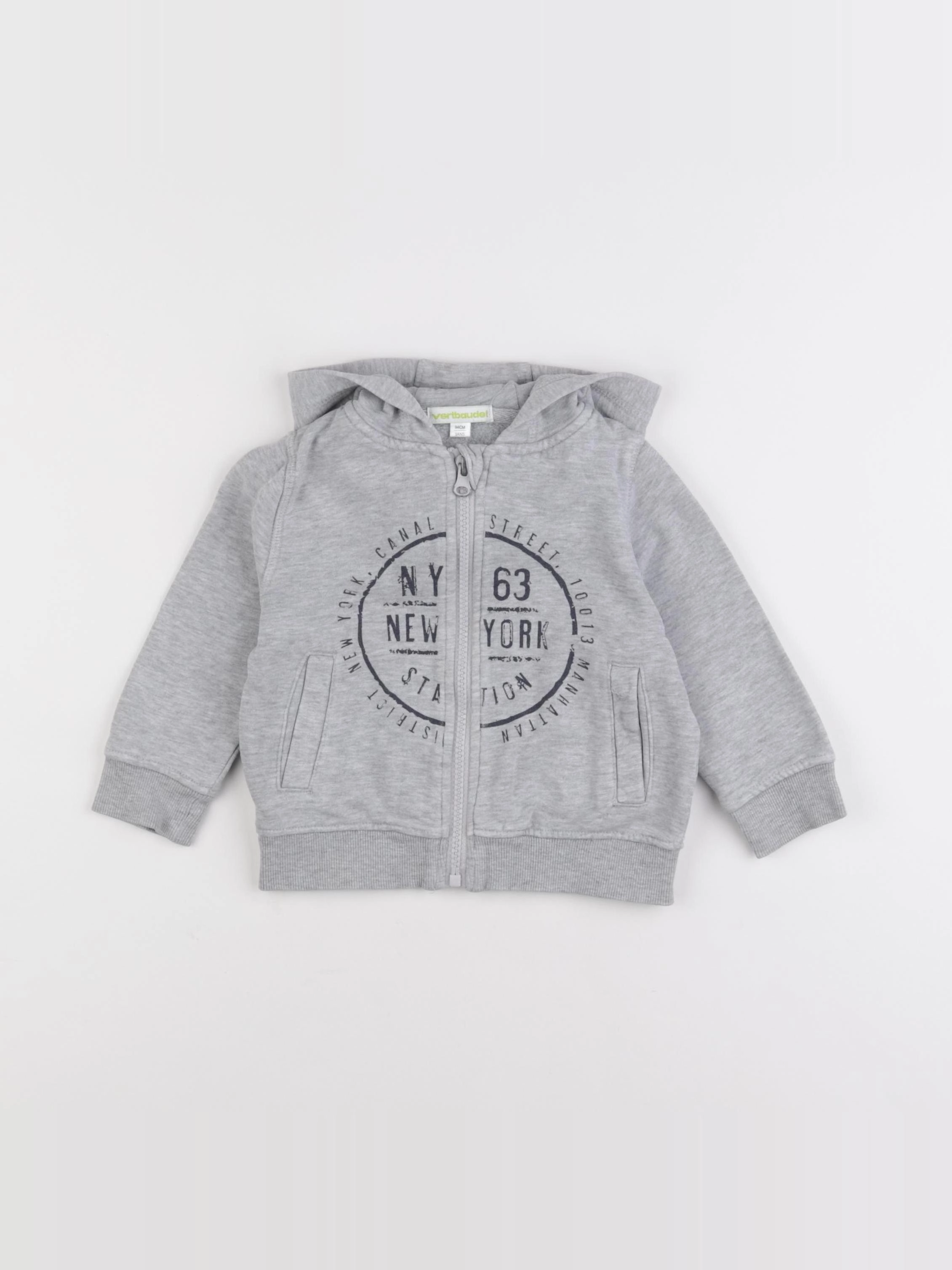 Vertbaudet - sweat gris - 3 ans