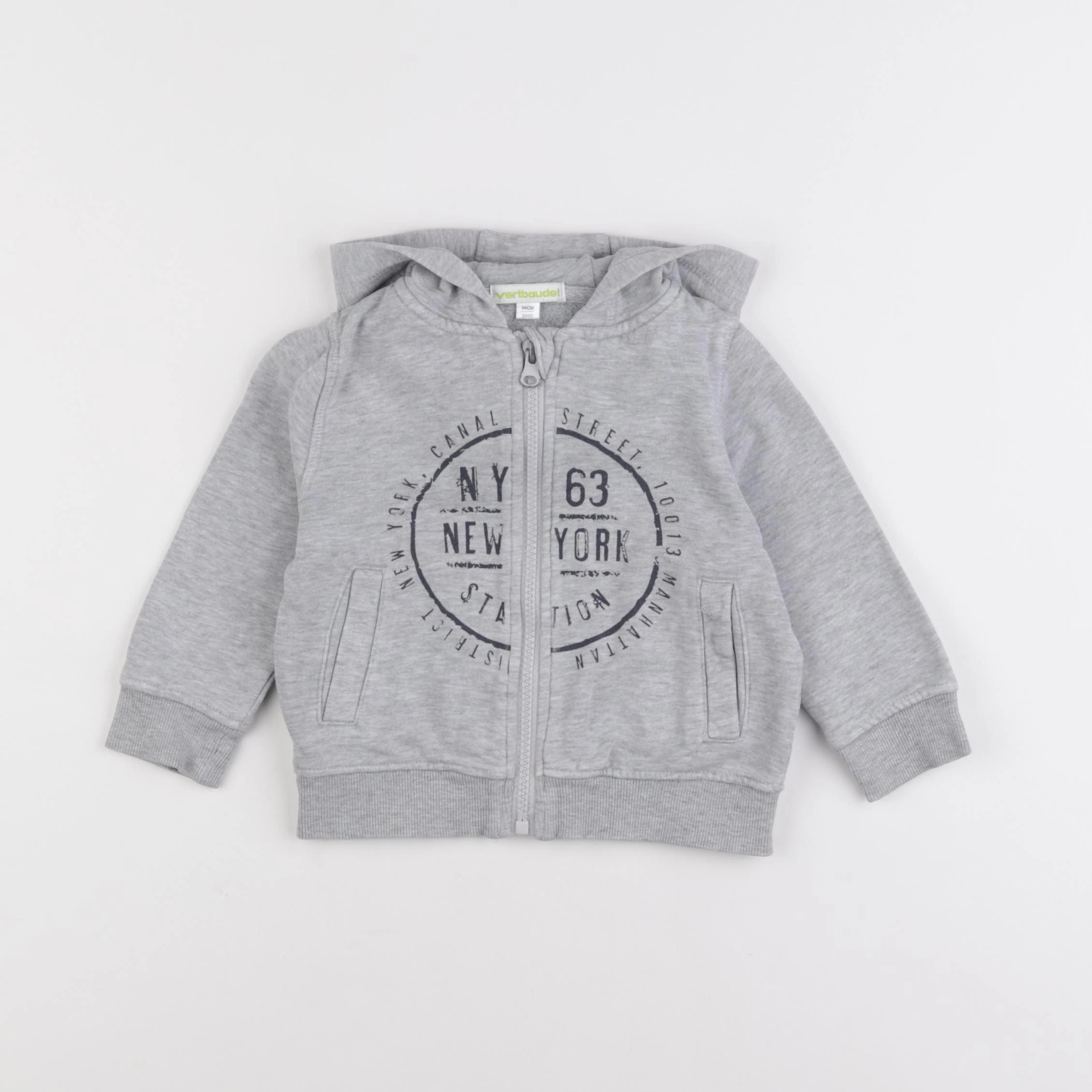 Vertbaudet - sweat gris - 3 ans