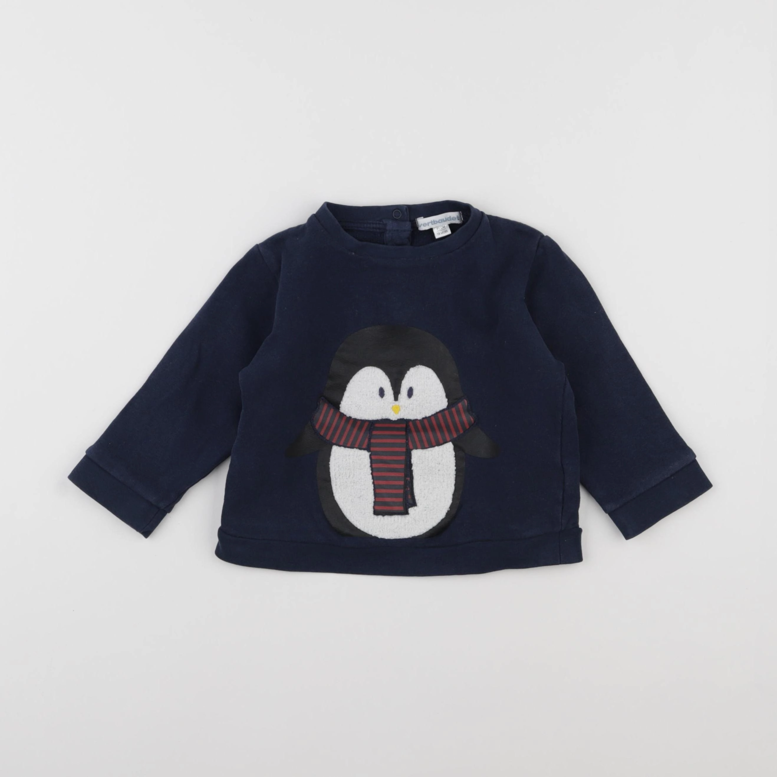Vertbaudet - sweat bleu - 18 mois