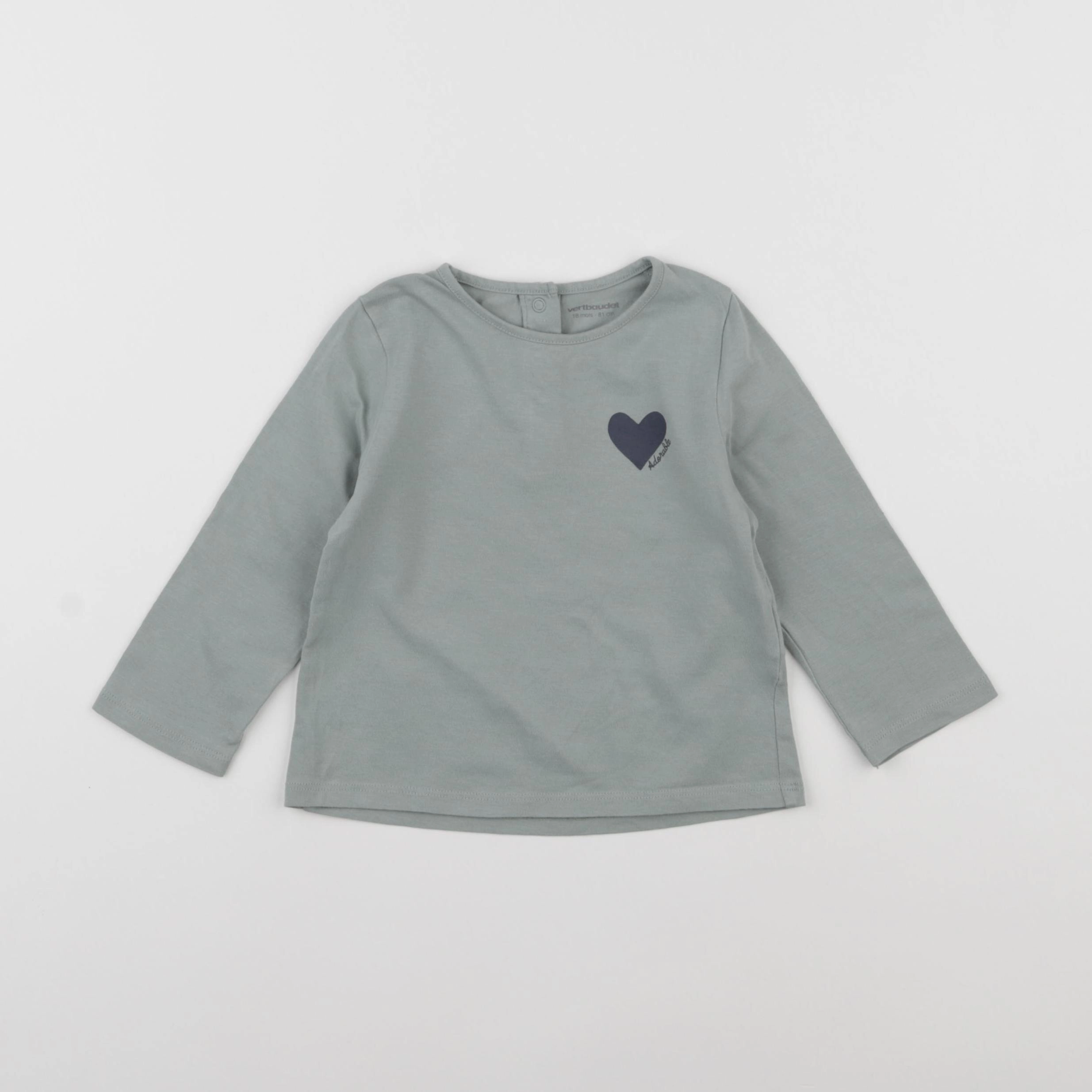 Vertbaudet - tee-shirt bleu - 18 mois