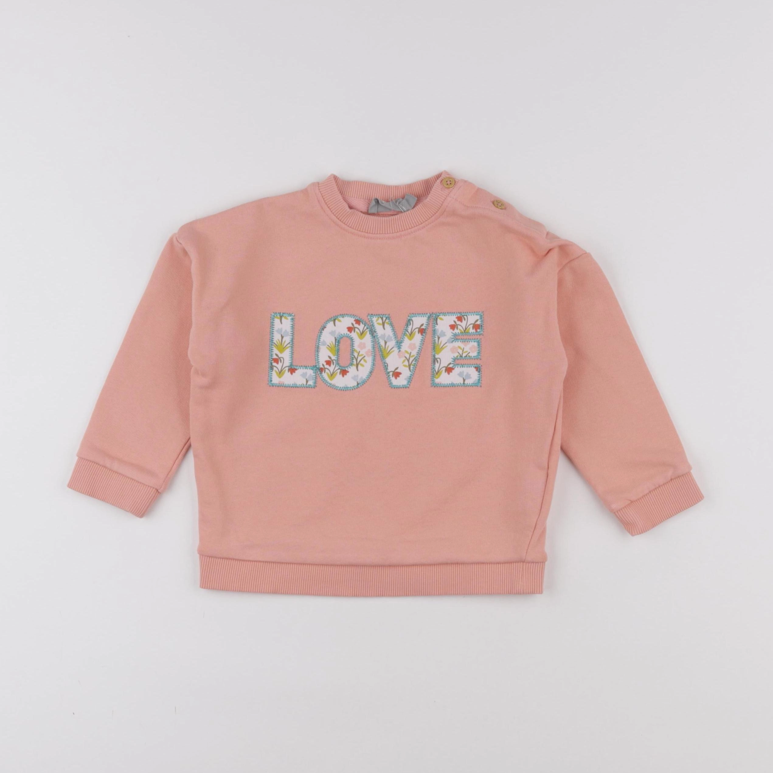Boutchou - sweat rose - 2 ans