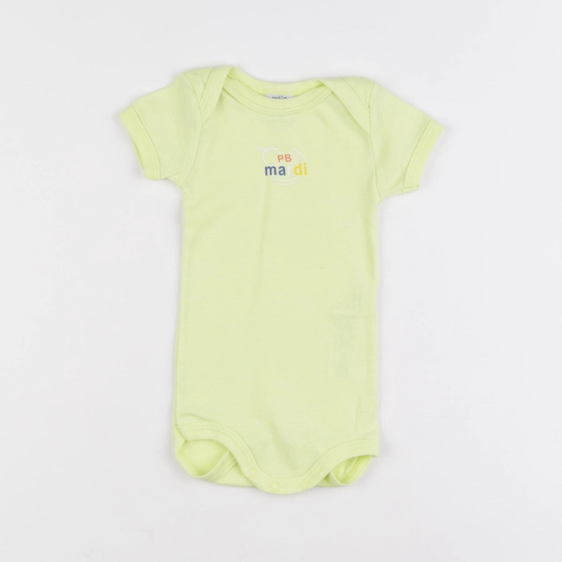 Petit Bateau - body jaune - 6 mois