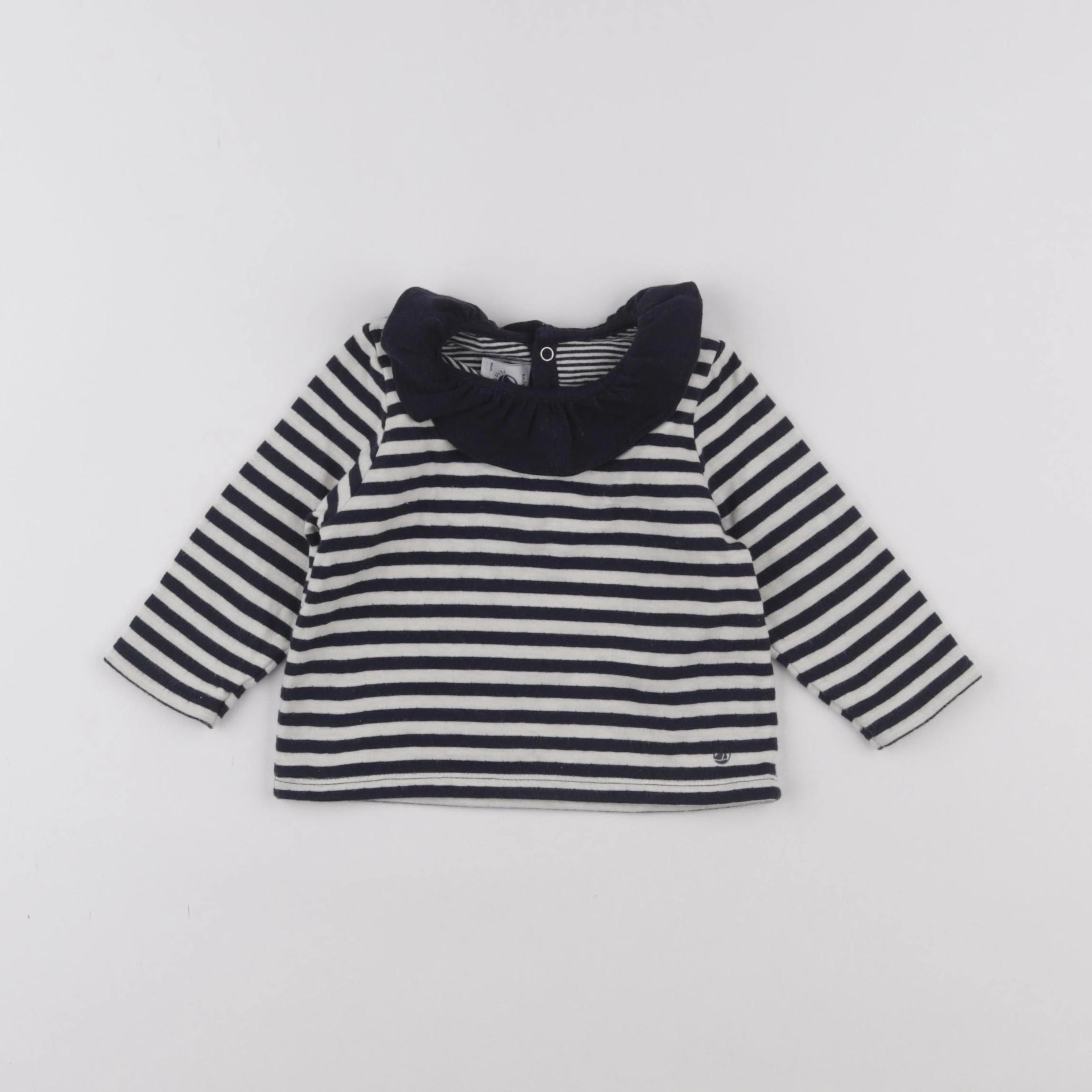 Petit Bateau - tee-shirt beige, bleu - 6 mois