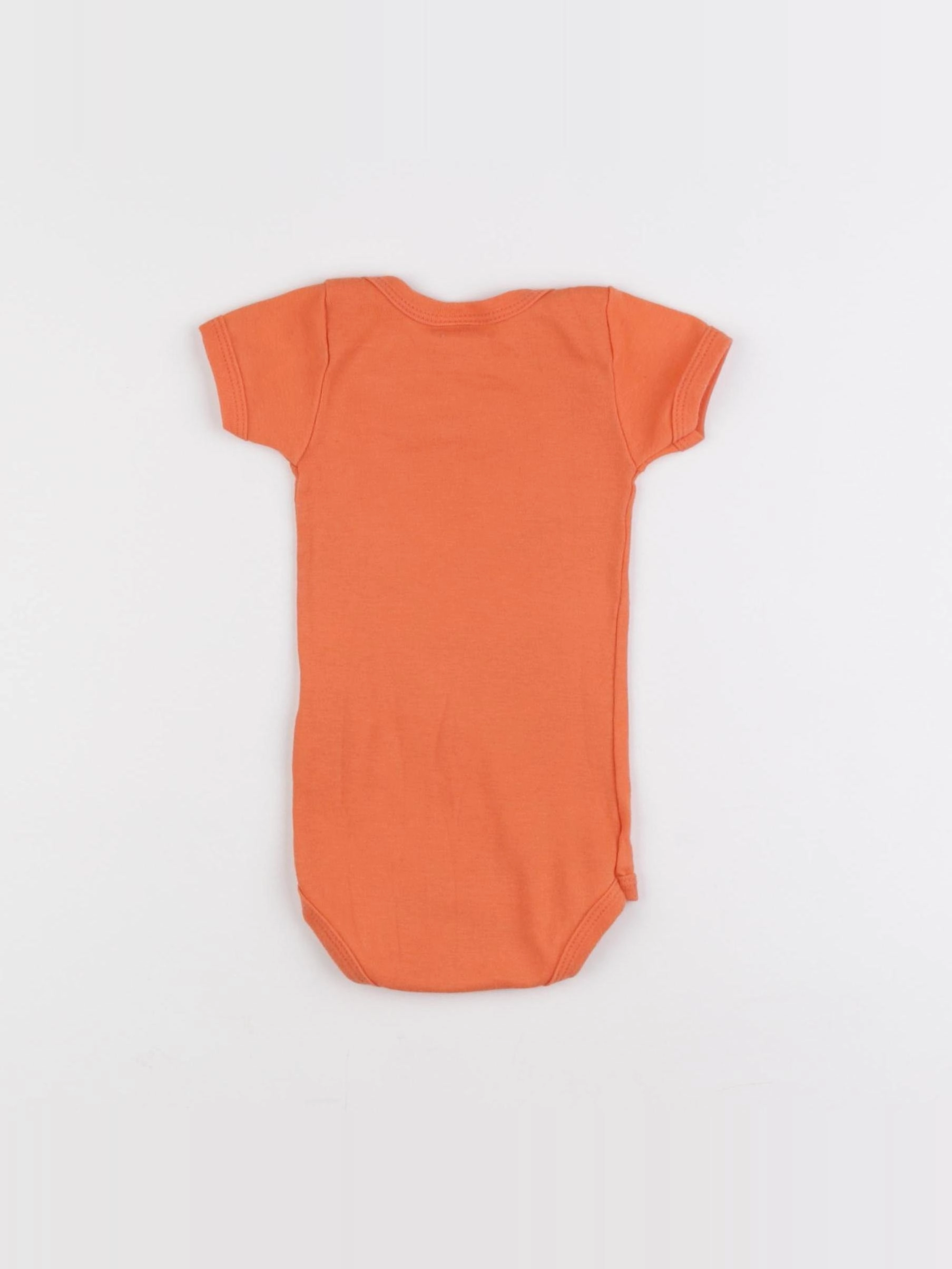Petit Bateau - body orange - 6 mois