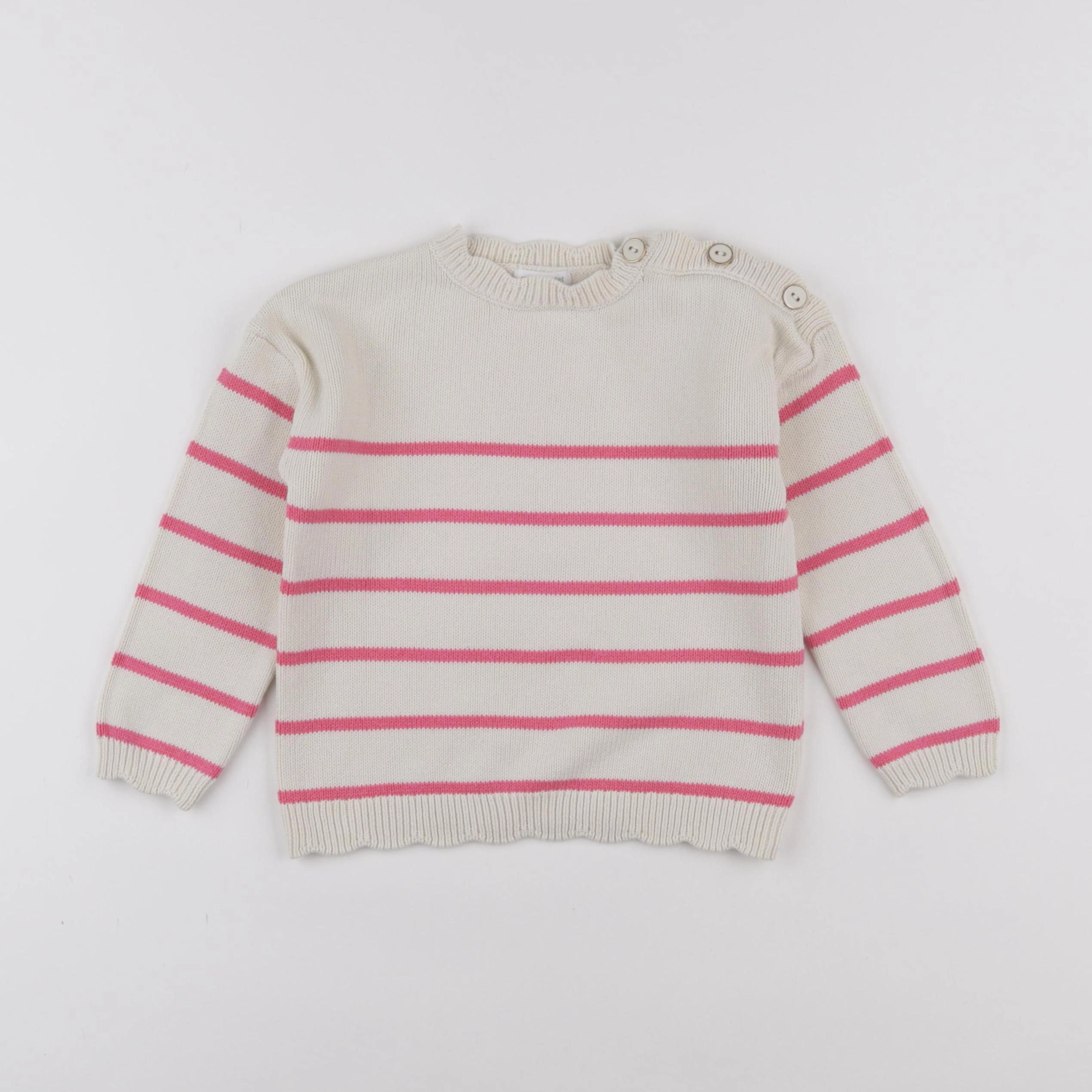 Vertbaudet - pull beige - 4 ans