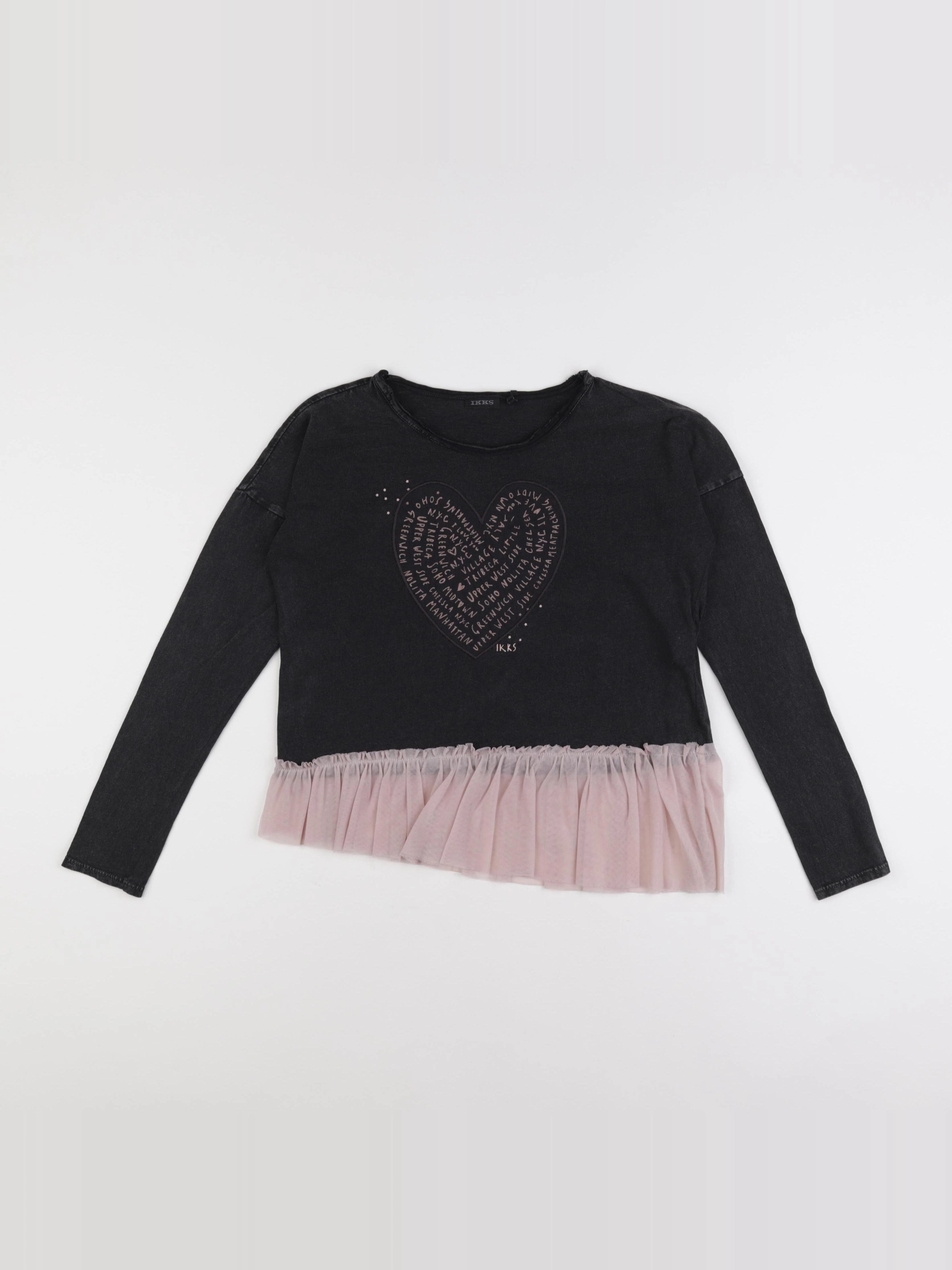 IKKS - tee-shirt gris - 10 ans