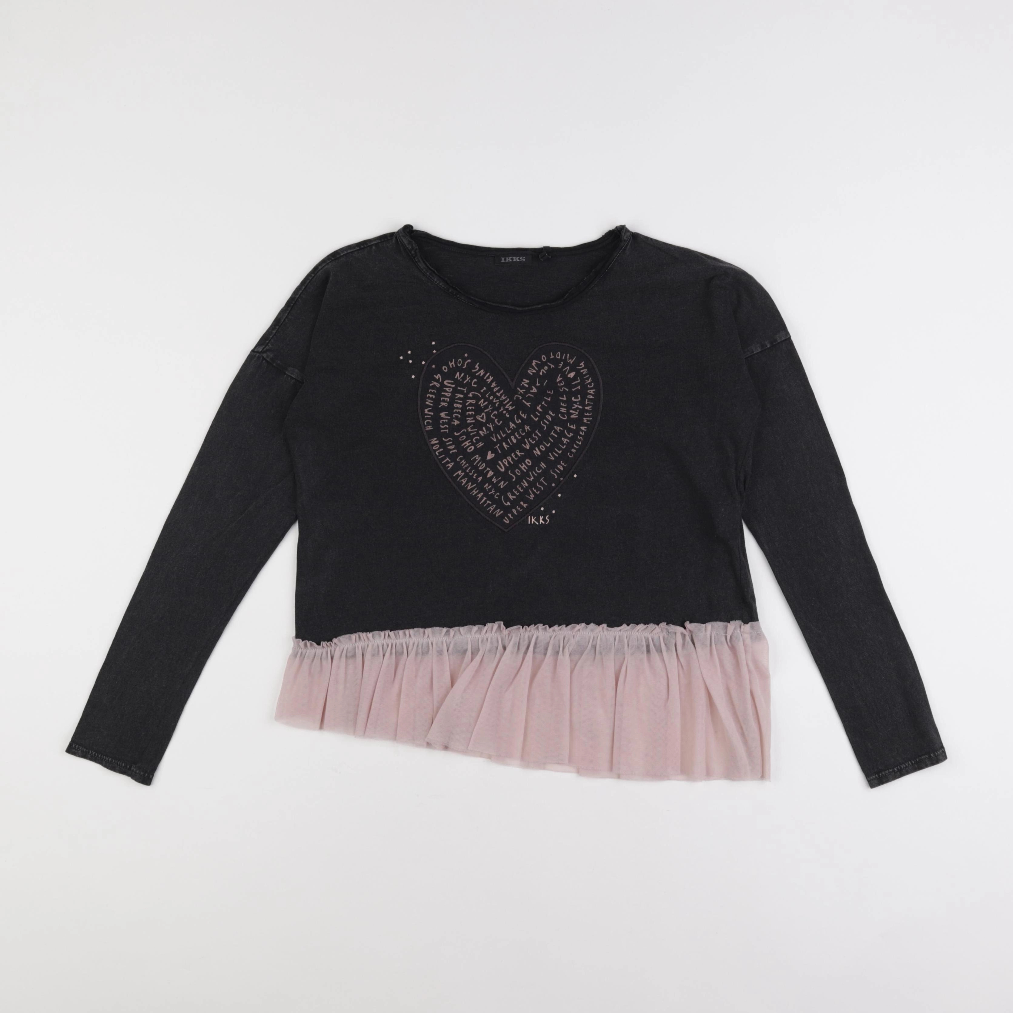 IKKS - tee-shirt gris - 10 ans