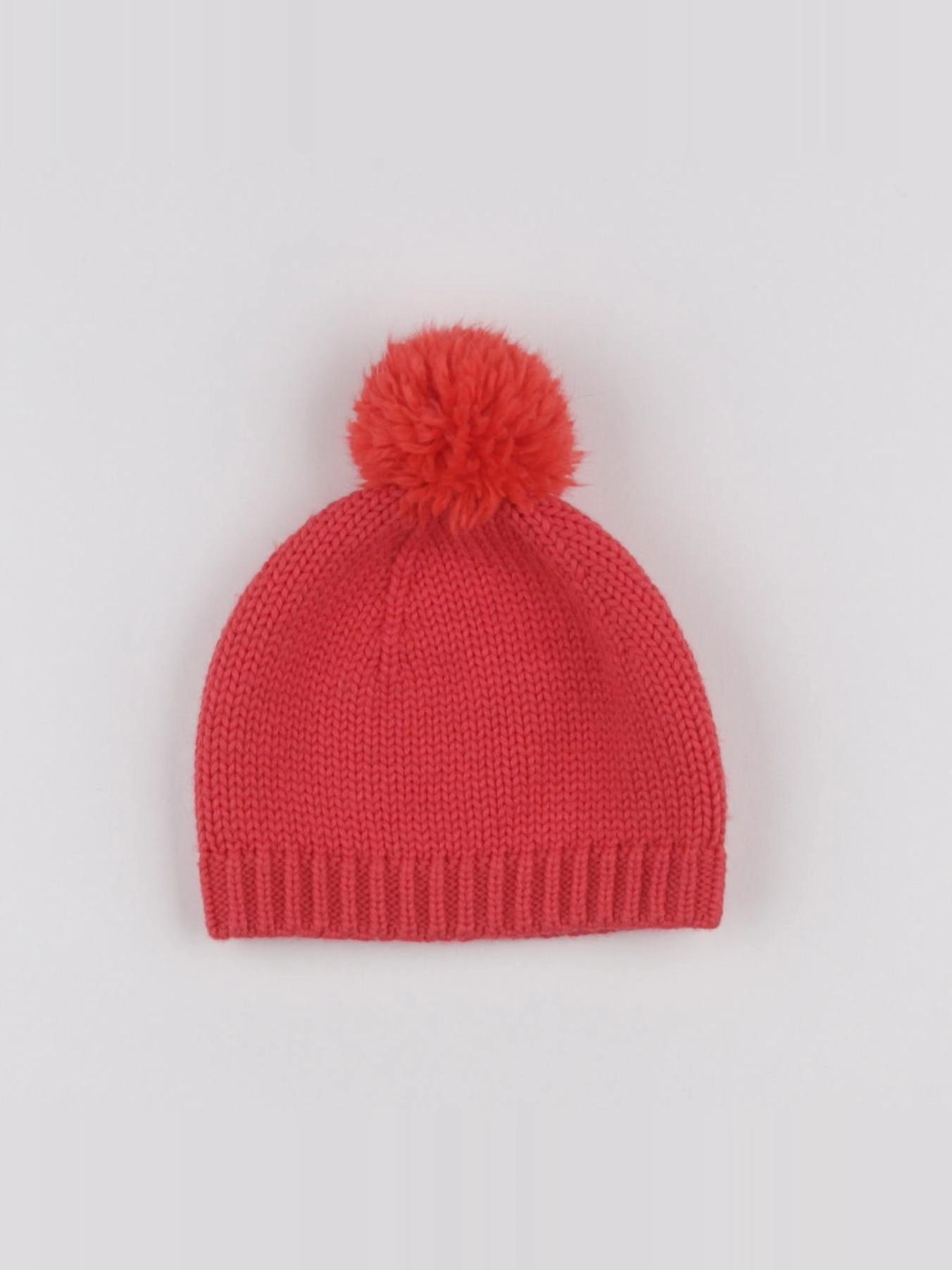 Petit Bateau - bonnet rouge - 2/3 ans