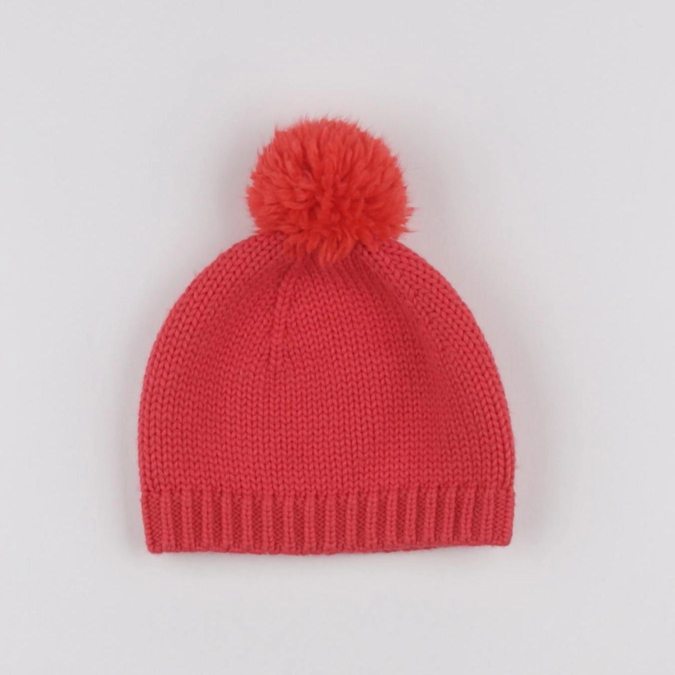 Petit Bateau - bonnet rouge - 2/3 ans