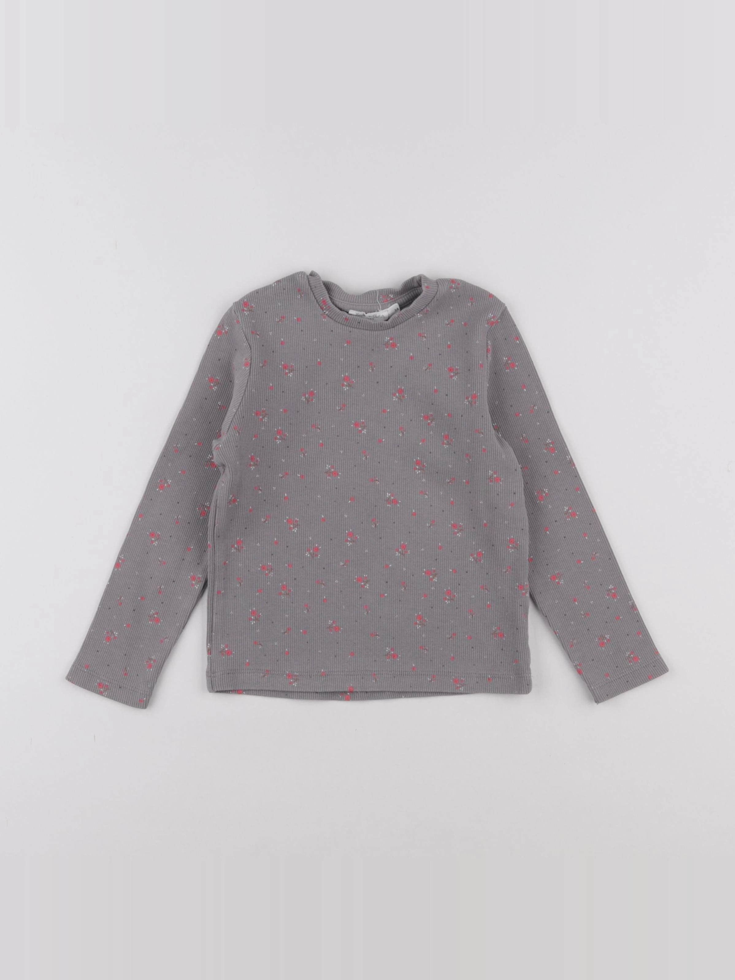 Eden & Victor - tee-shirt gris, rose - 3 ans