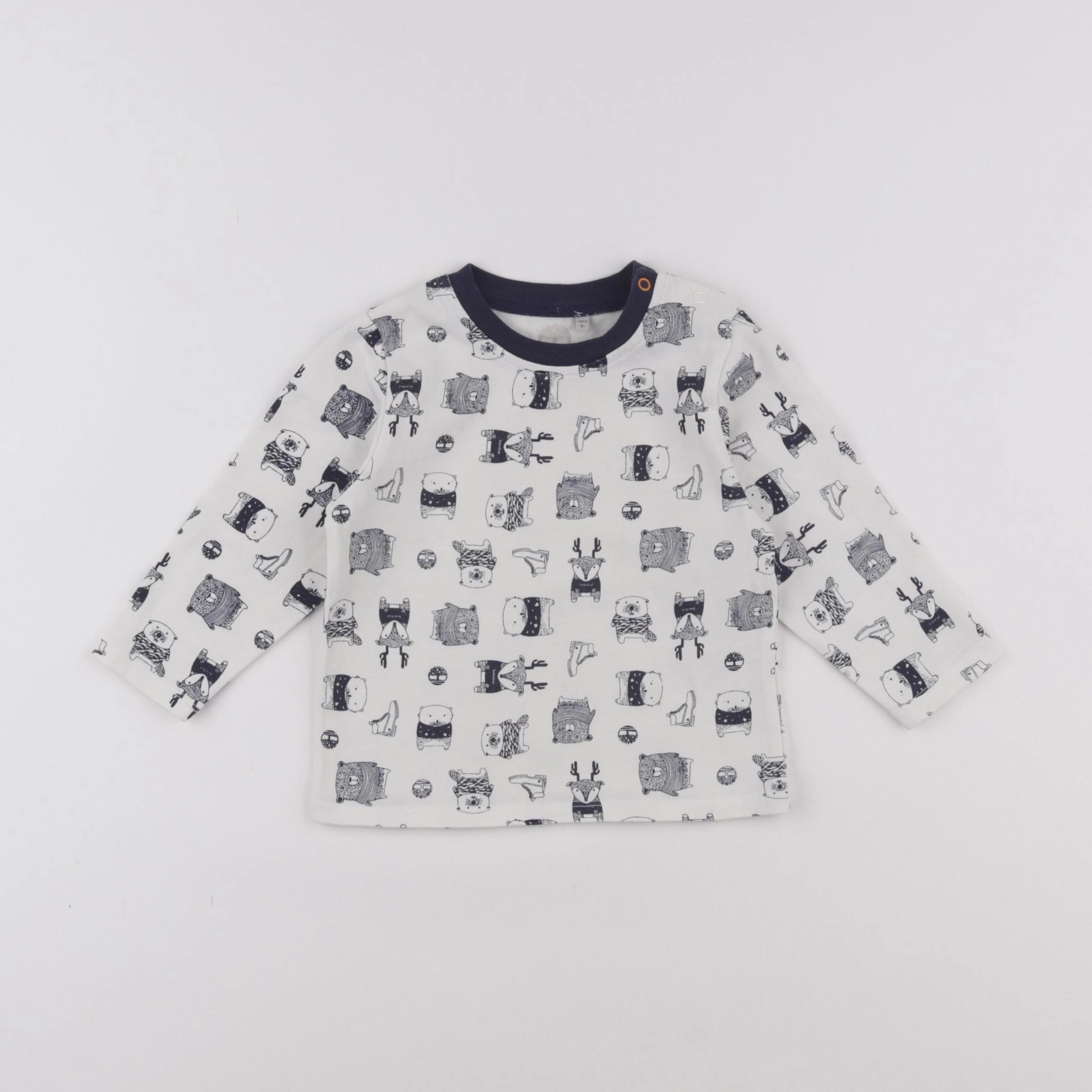 Timberland - tee-shirt blanc, bleu - 18 mois