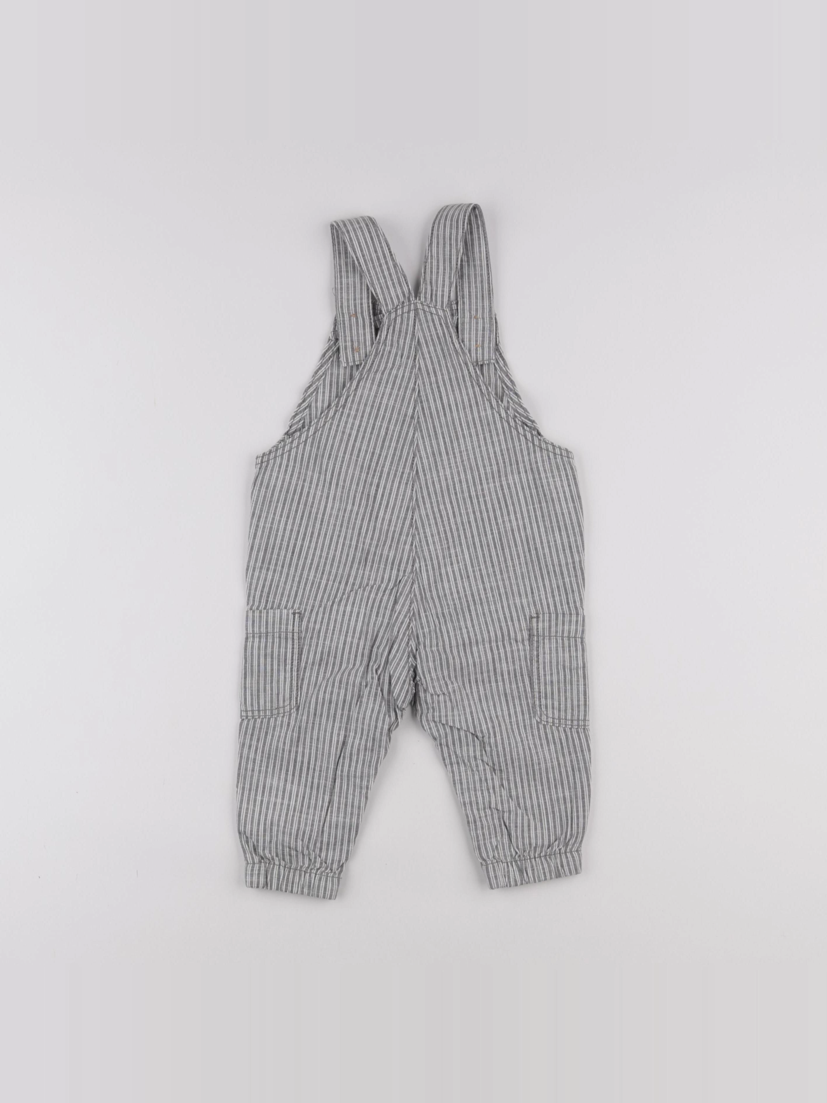 H&M - salopette gris - 6/9 mois