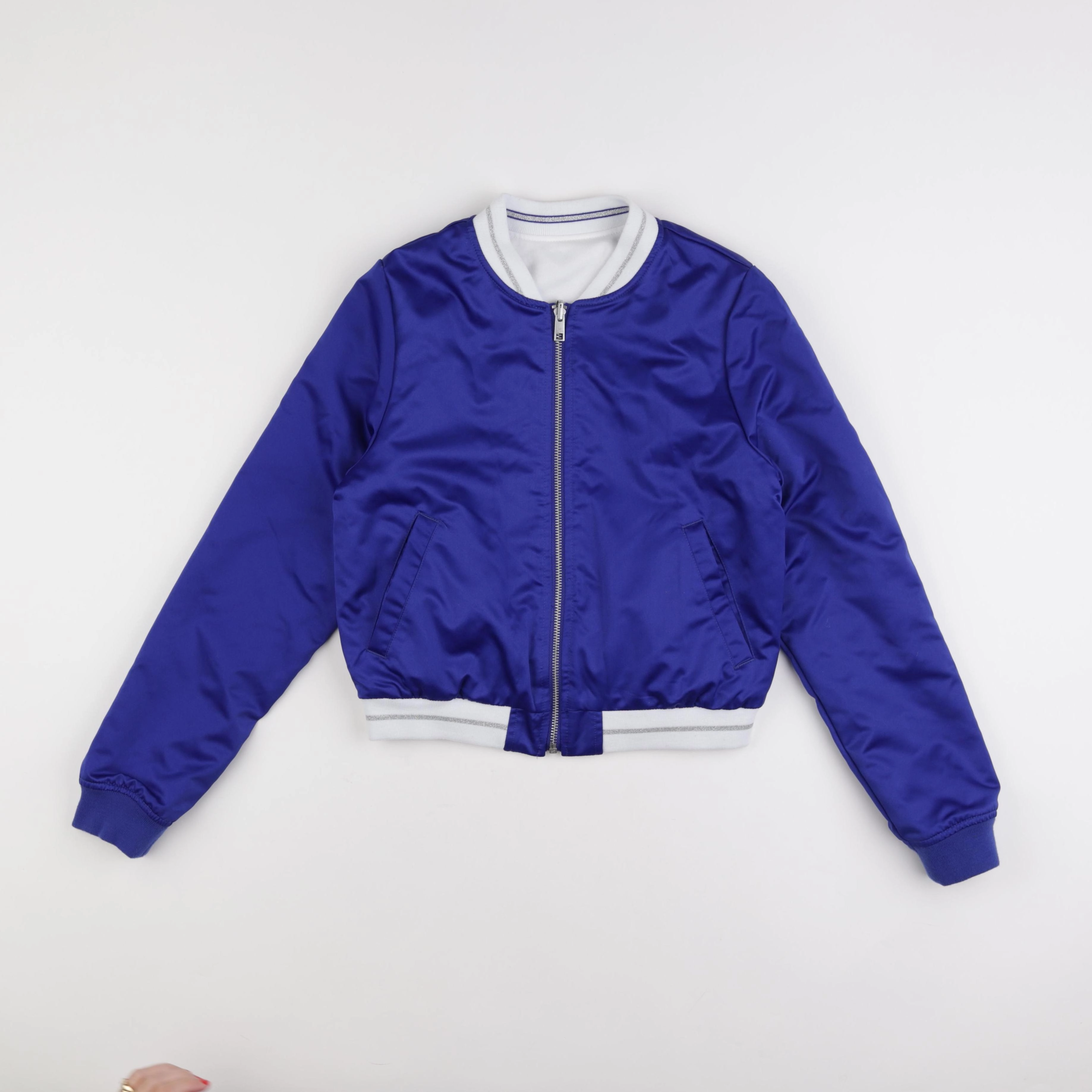 IKKS - veste réversible, imprimé au dos blanc, bleu - 14 ans