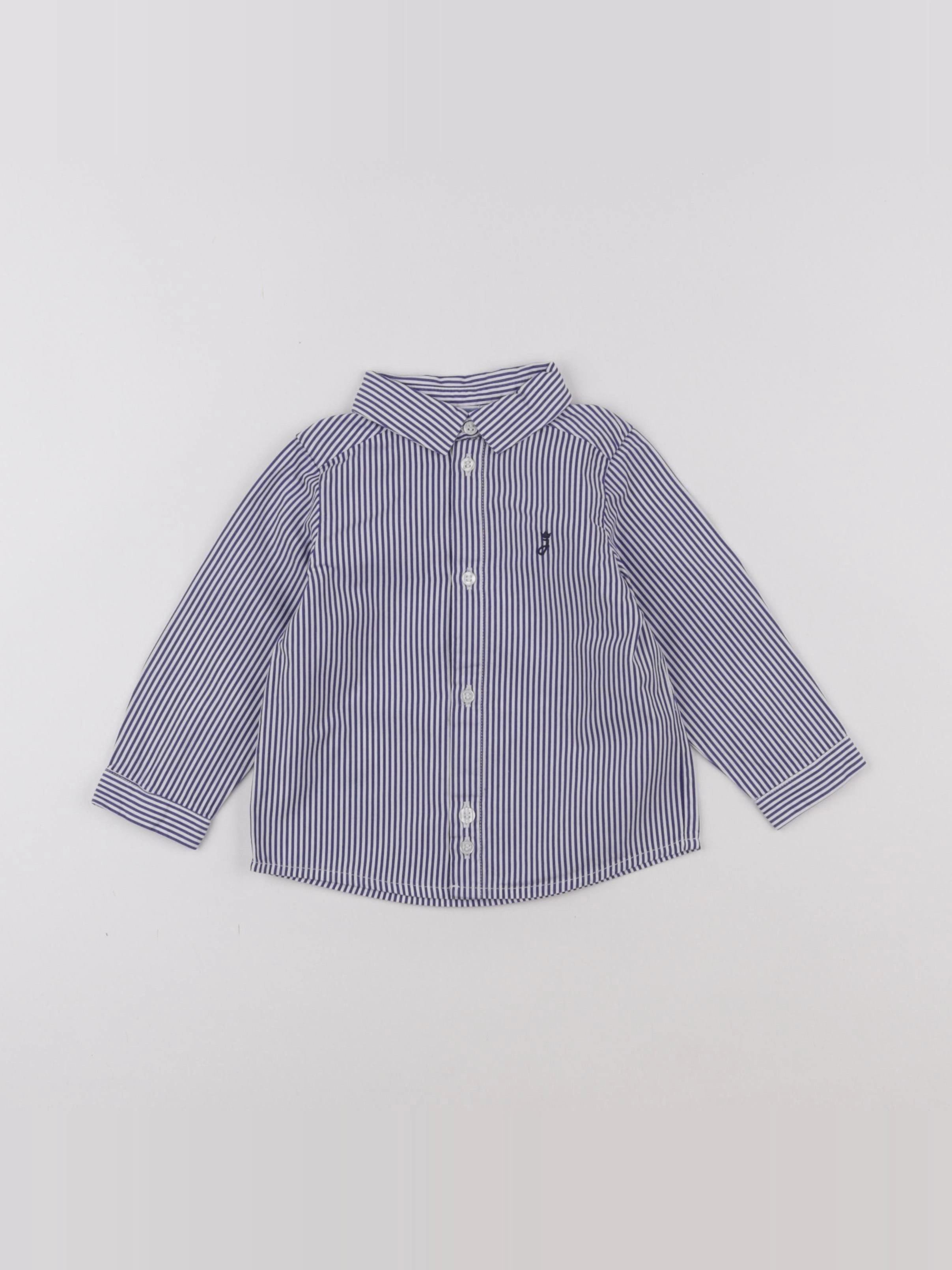 Jacadi - chemise bleu - 12 mois