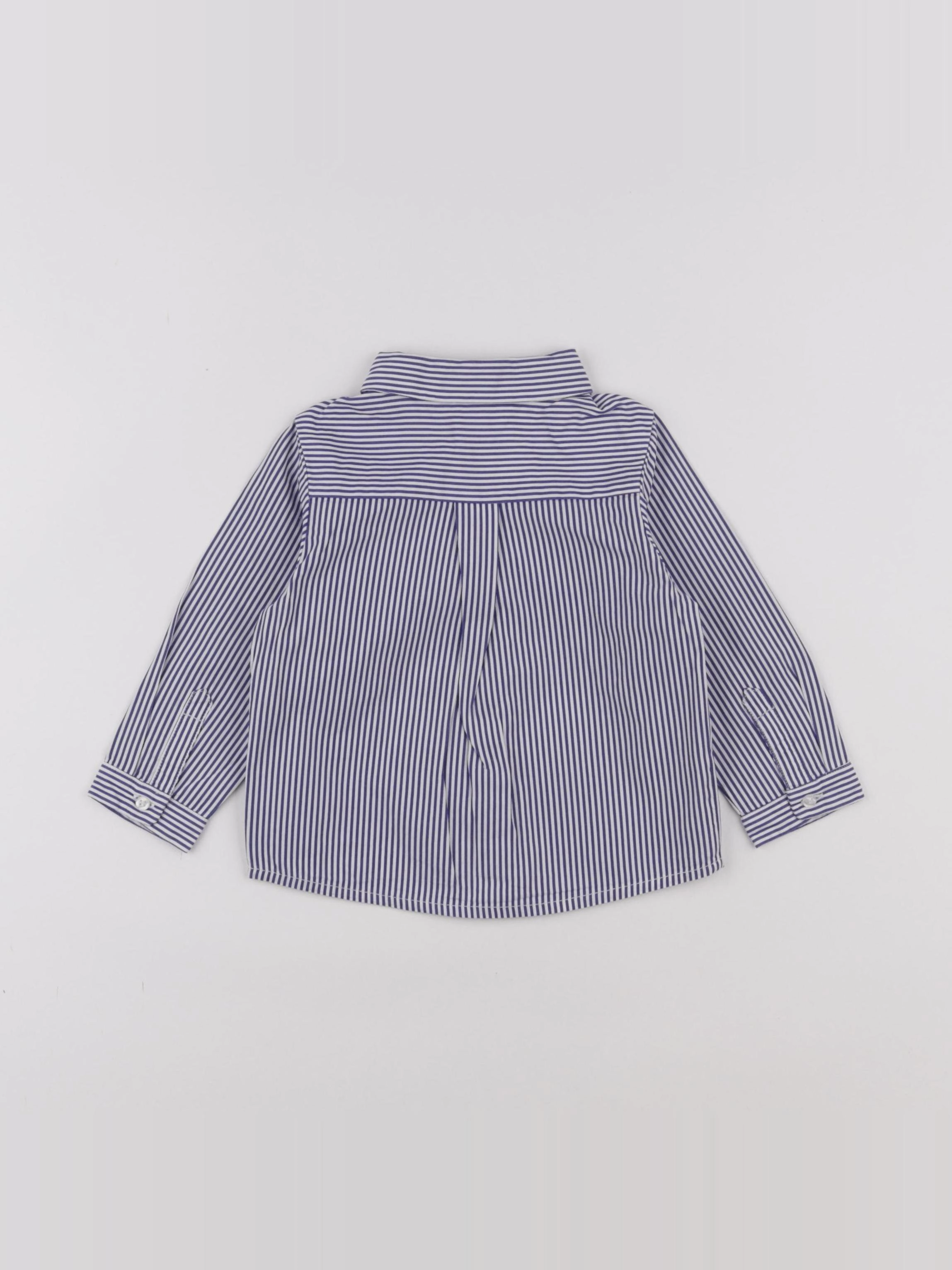 Jacadi - chemise bleu - 12 mois