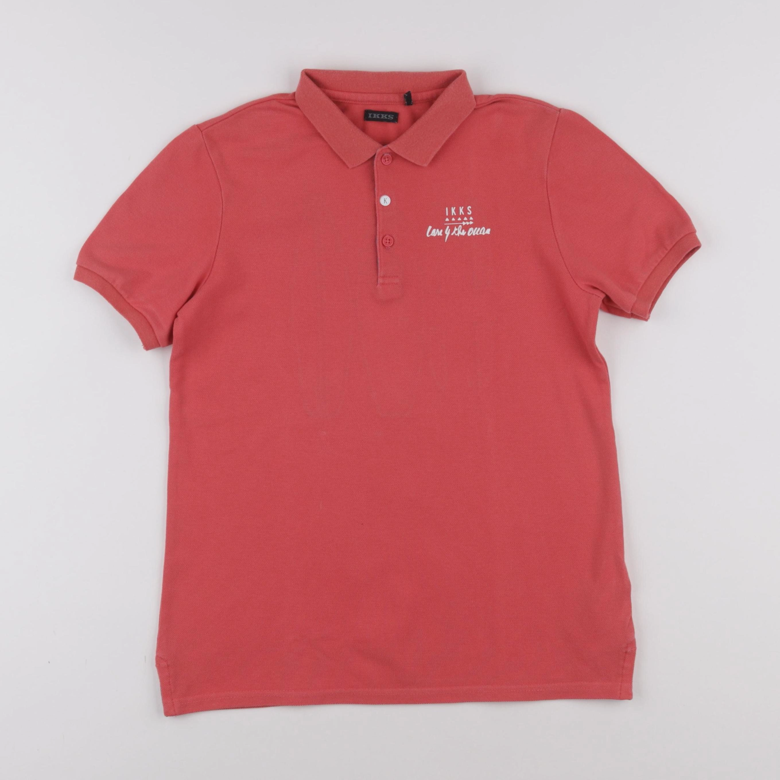 IKKS - polo imprimé au dos rouge - 10 ans