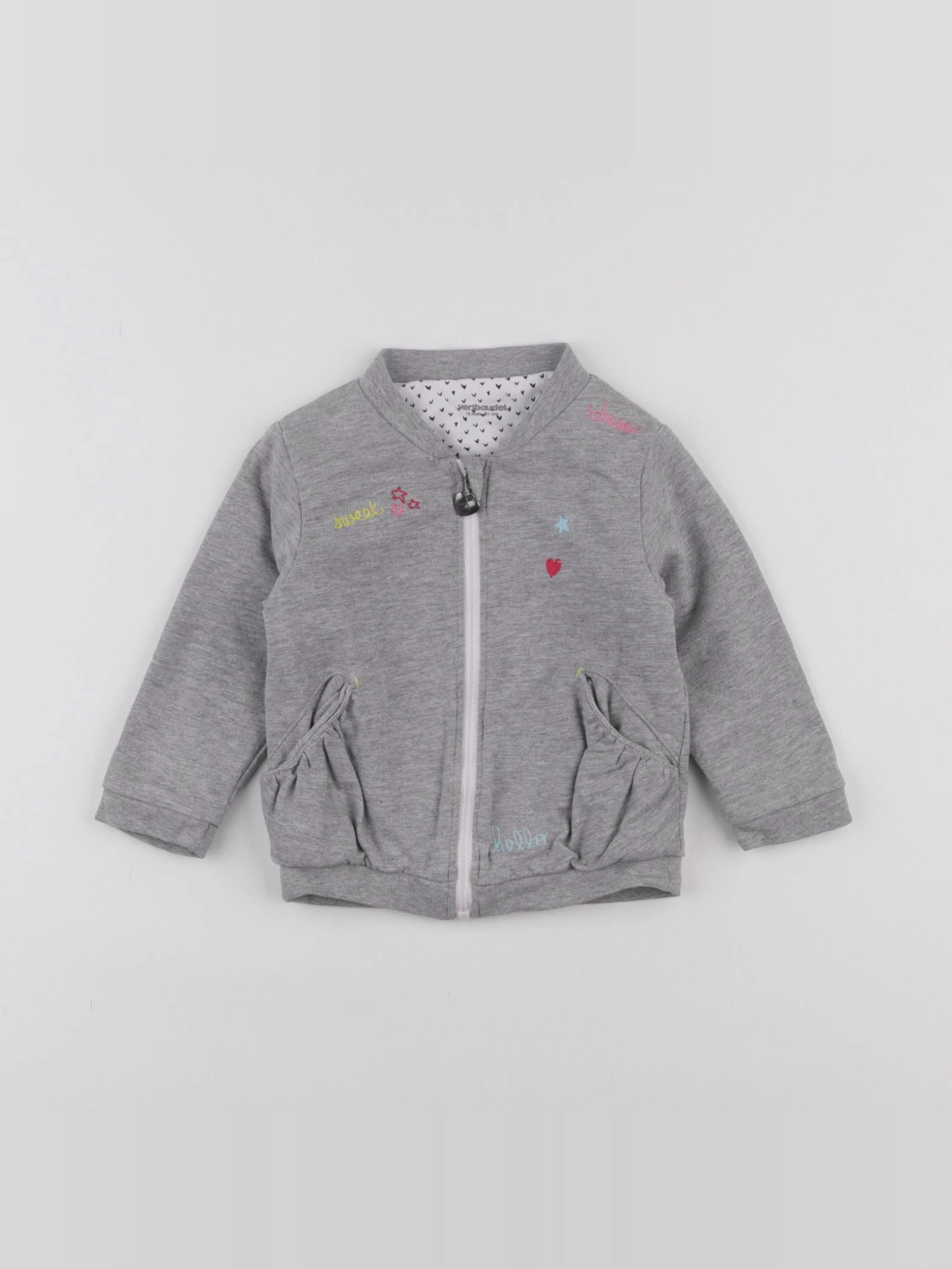 Vertbaudet - sweat gris - 18 mois
