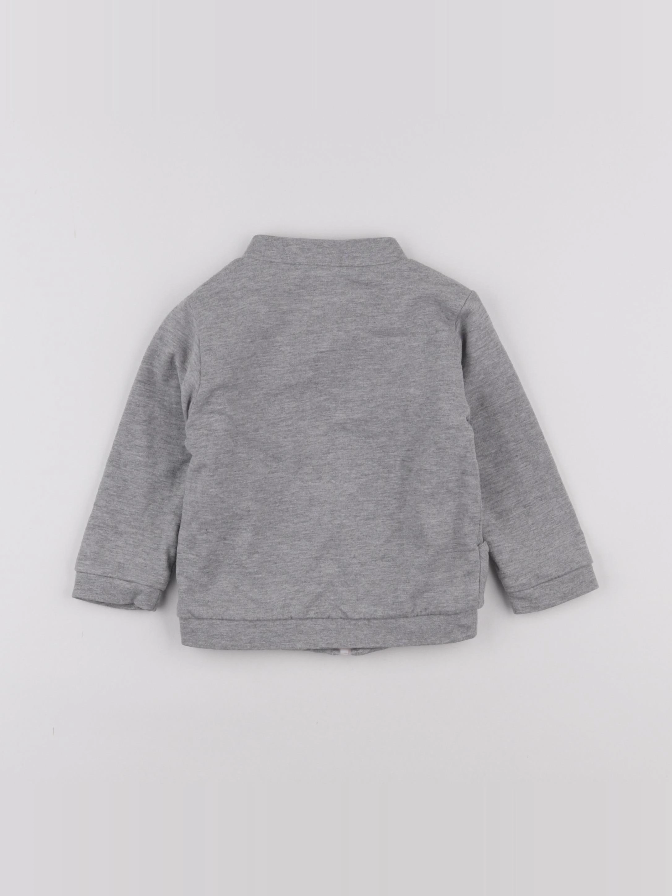Vertbaudet - sweat gris - 18 mois