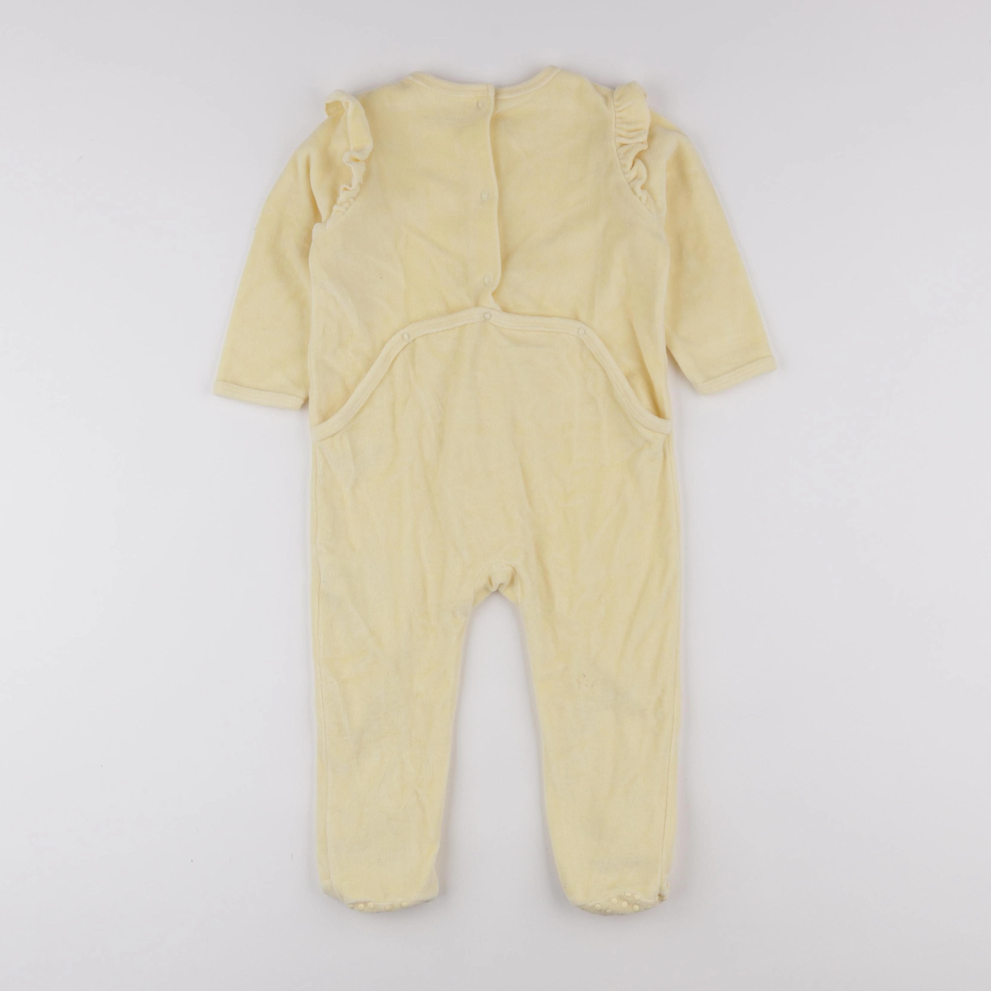 Vertbaudet - pyjama velours jaune - 2 ans
