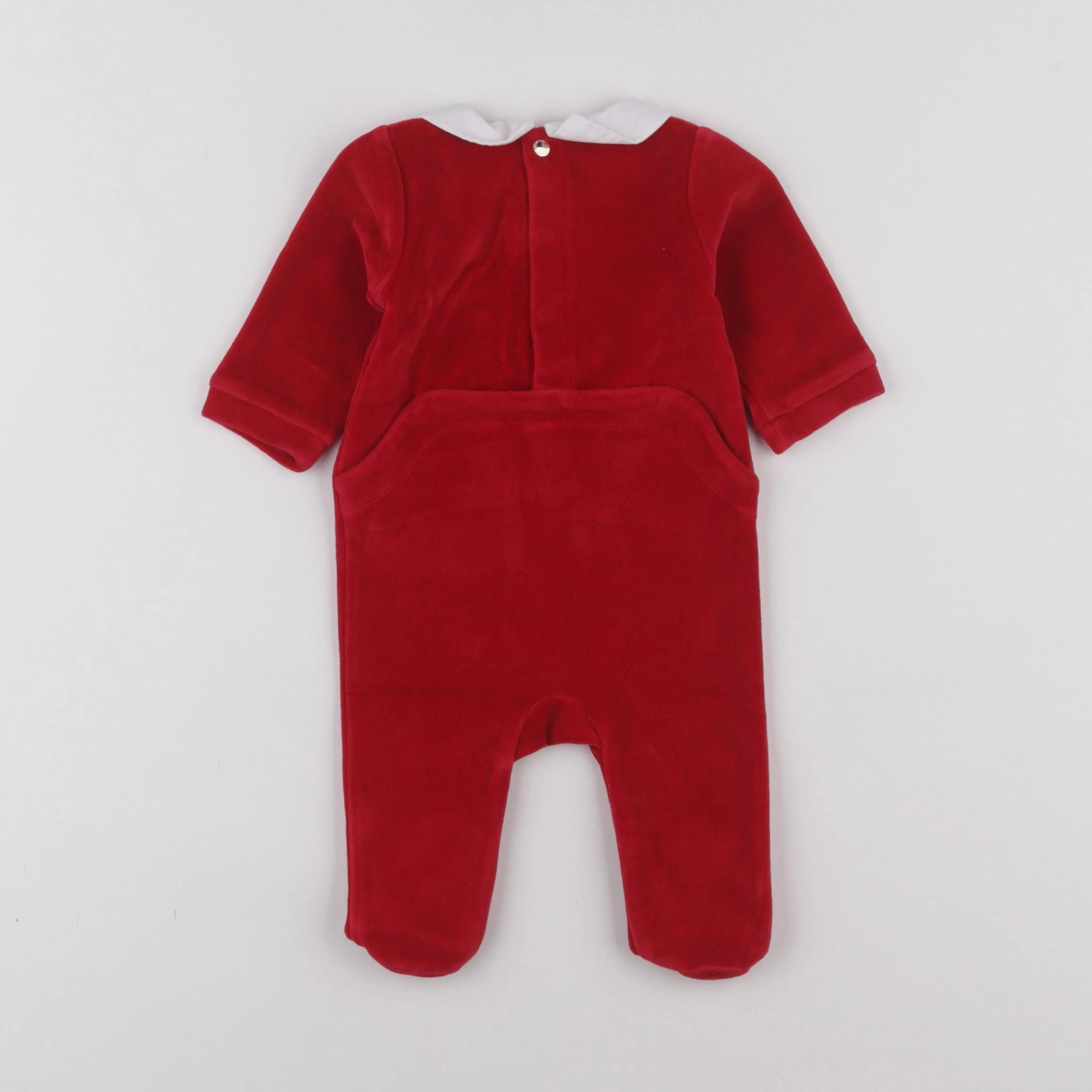 Jacadi - pyjama velours rouge - 3 mois