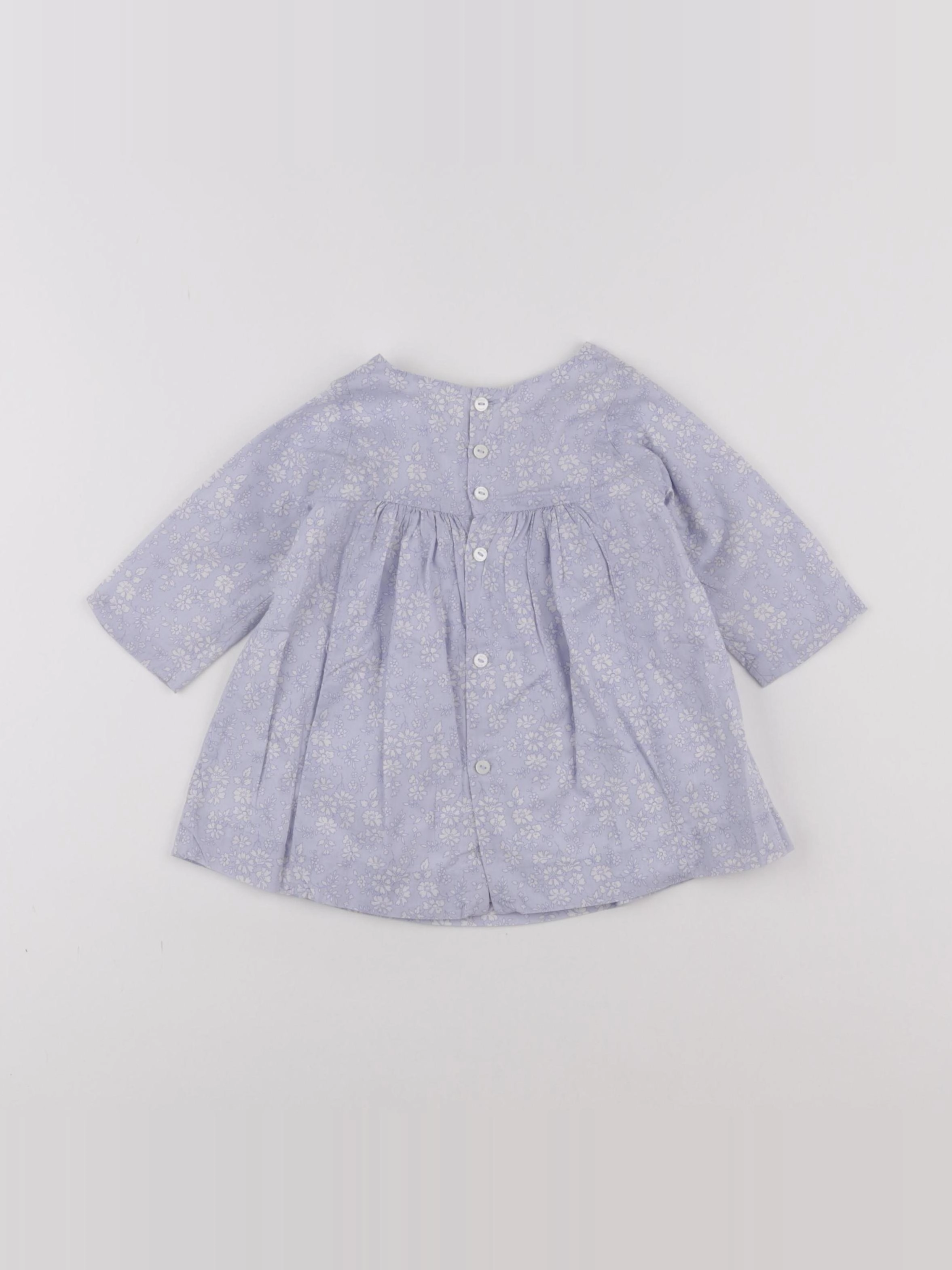 Jacadi - robe liberty bleu - 6 mois