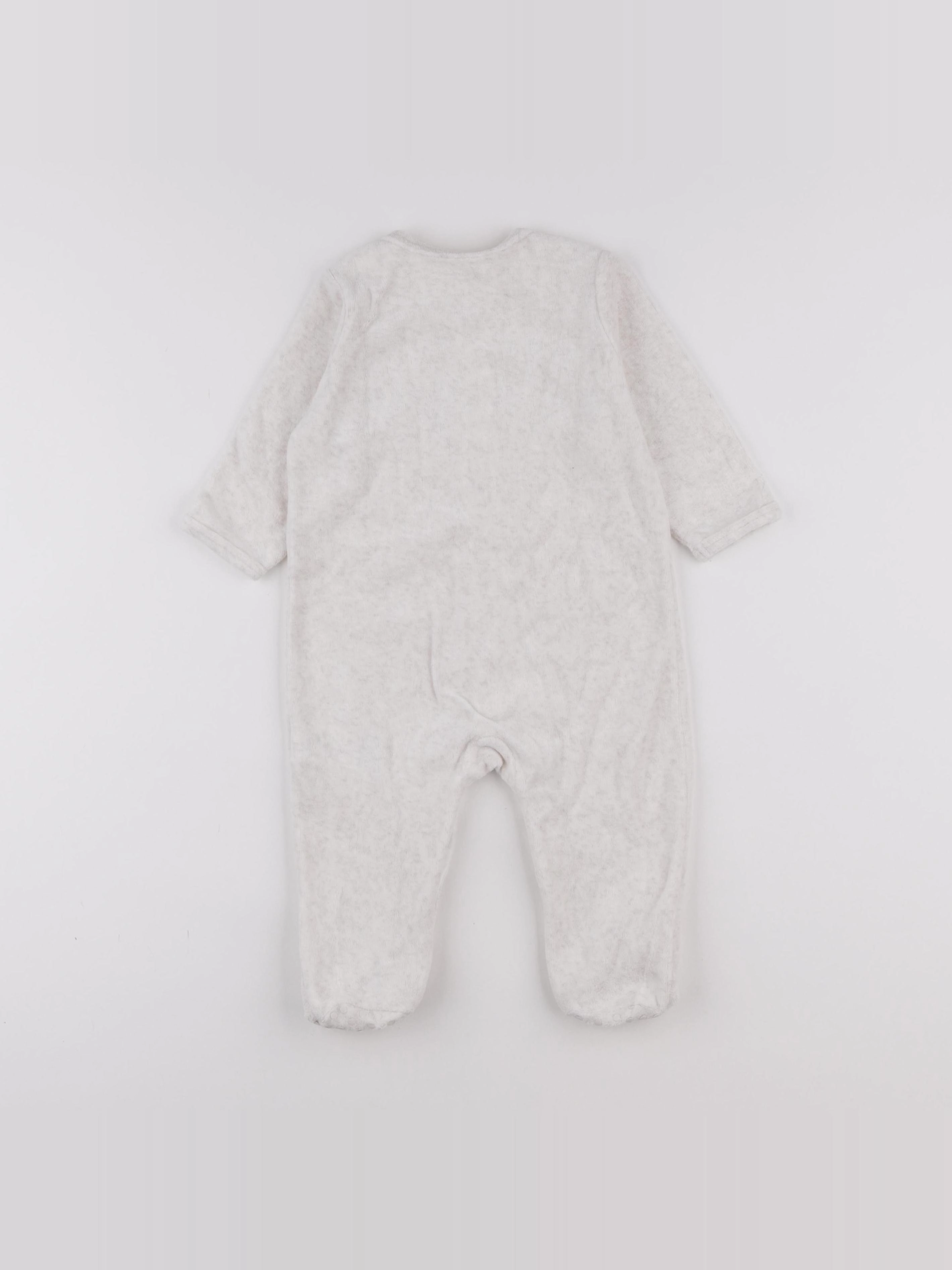 Vertbaudet - pyjama velours beige - 12 mois