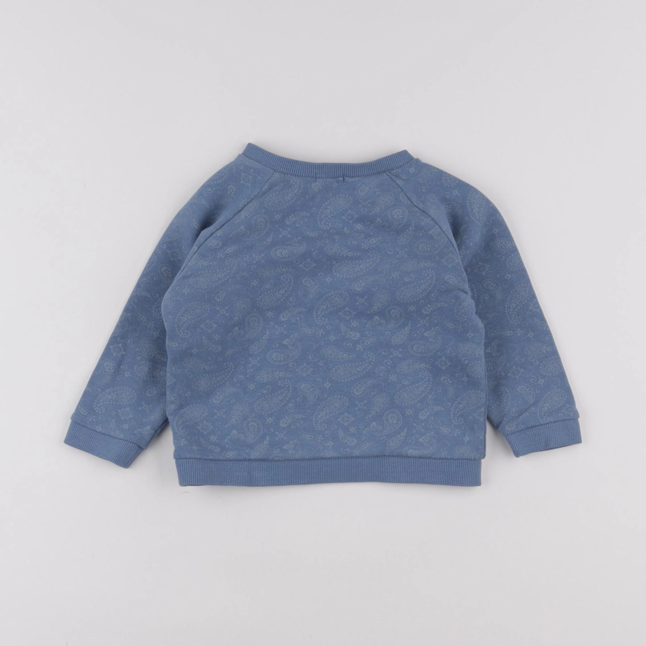 Vertbaudet - sweat bleu - 12 mois