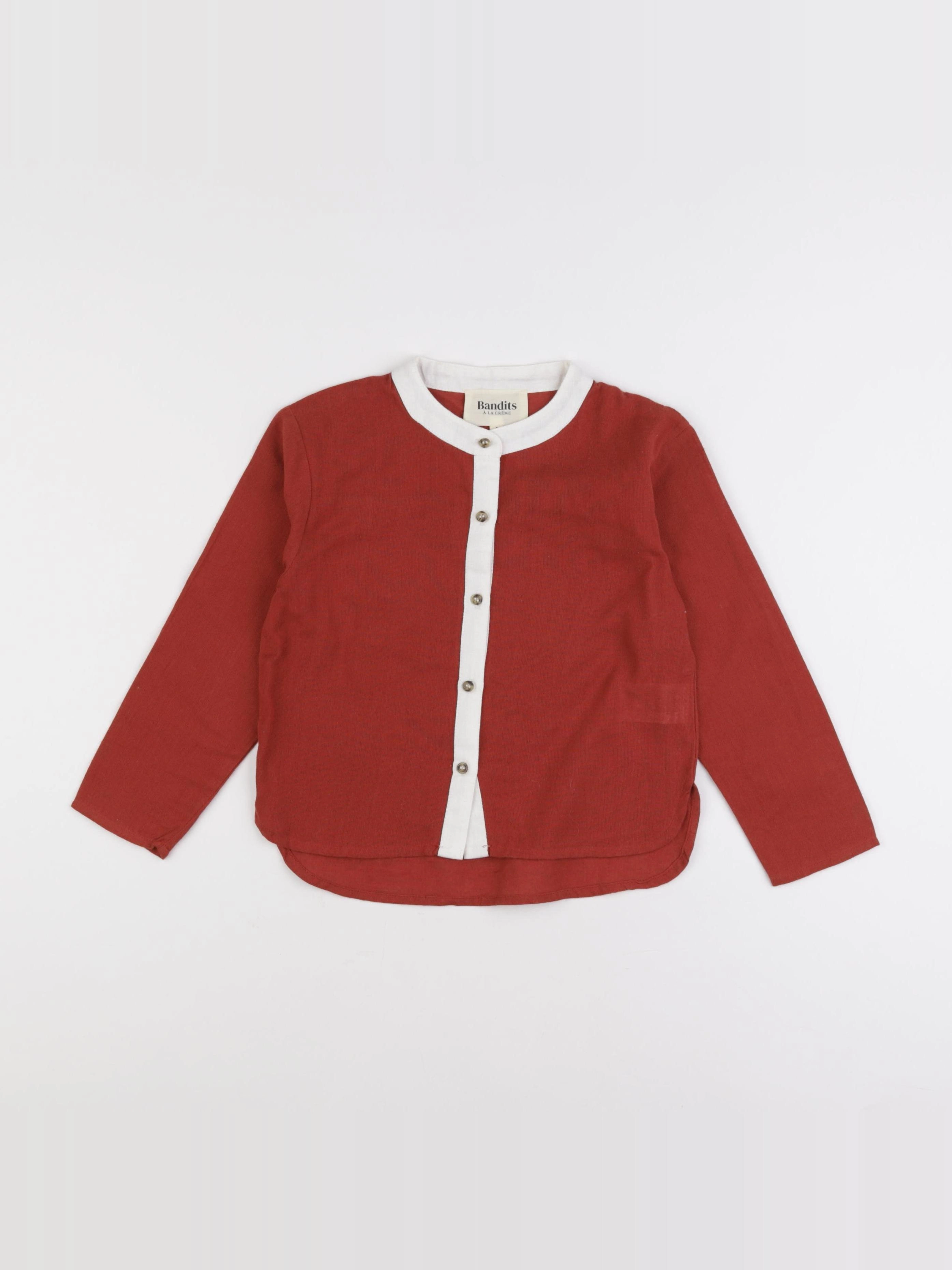 Bandits à la crème - chemise rouge, beige - 6 ans