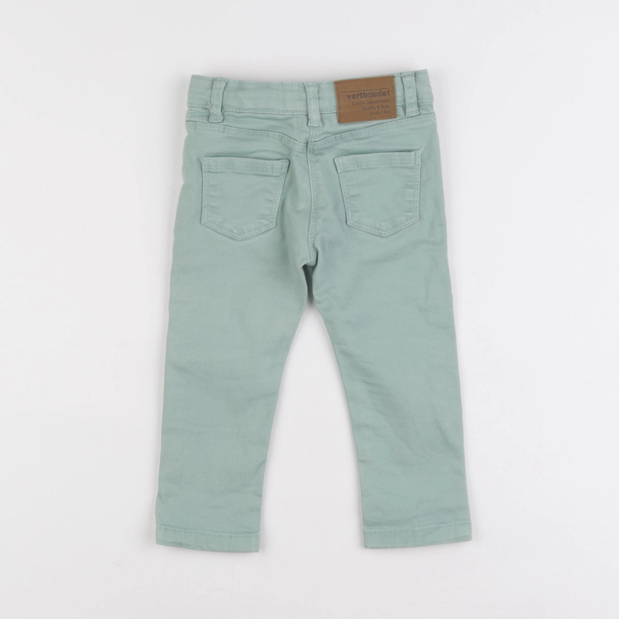 Vertbaudet - pantalon vert - 2 ans