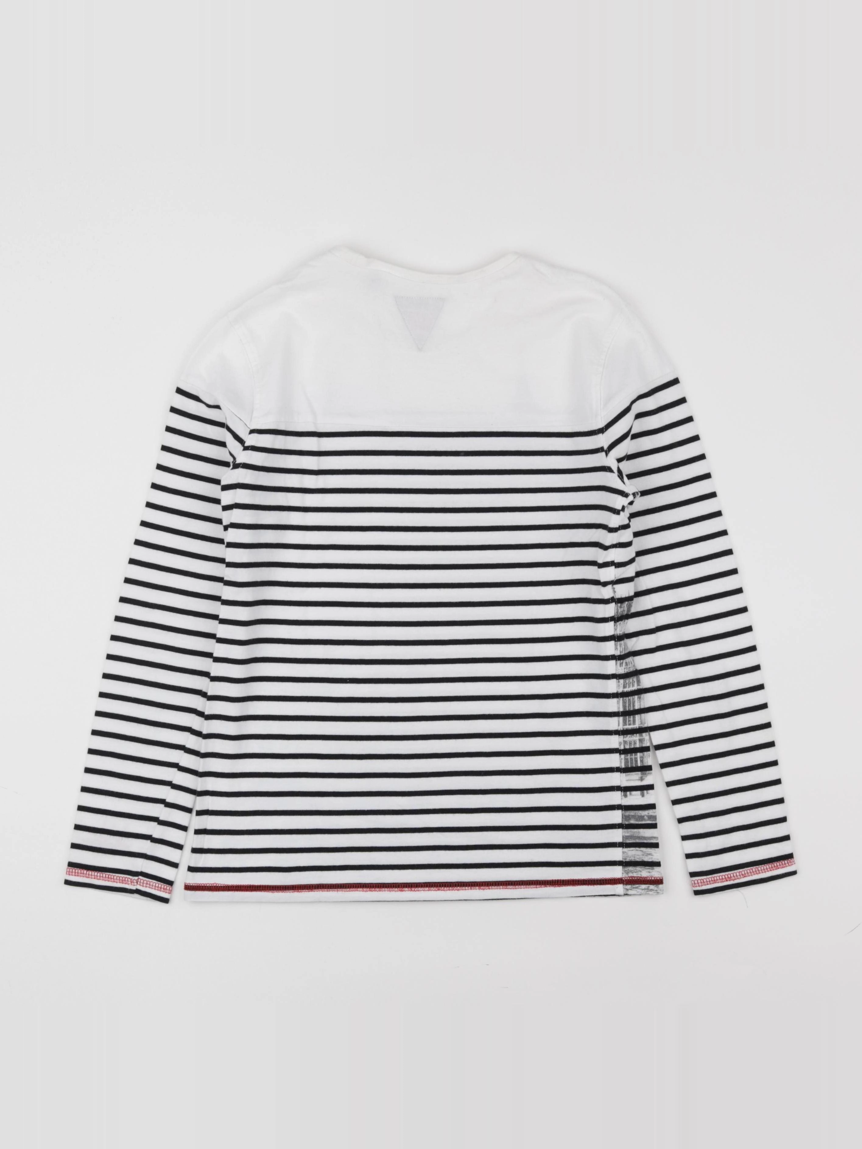 IKKS - tee-shirt blanc, bleu - 10 ans