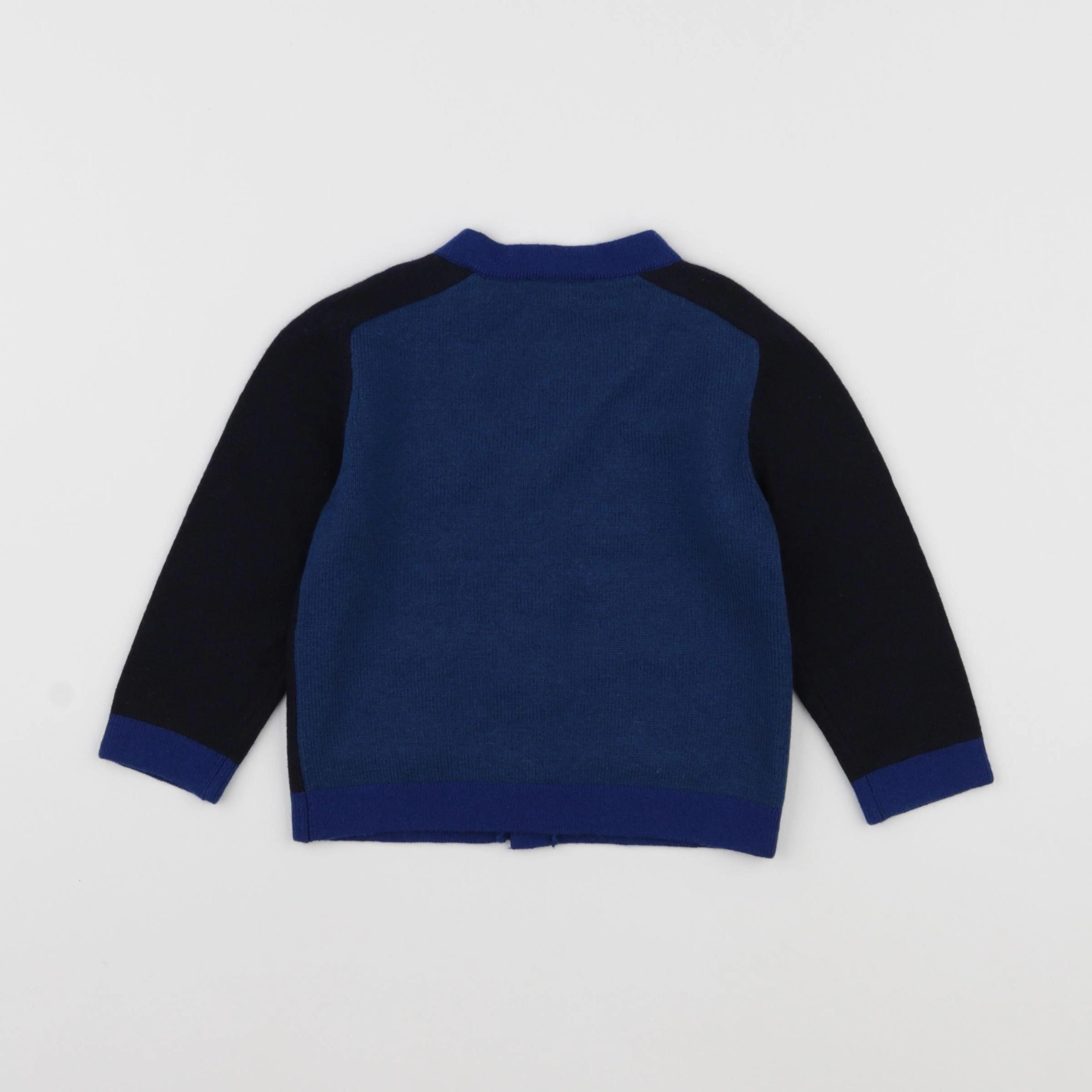 Jacadi - gilet bleu, violet - 18 mois
