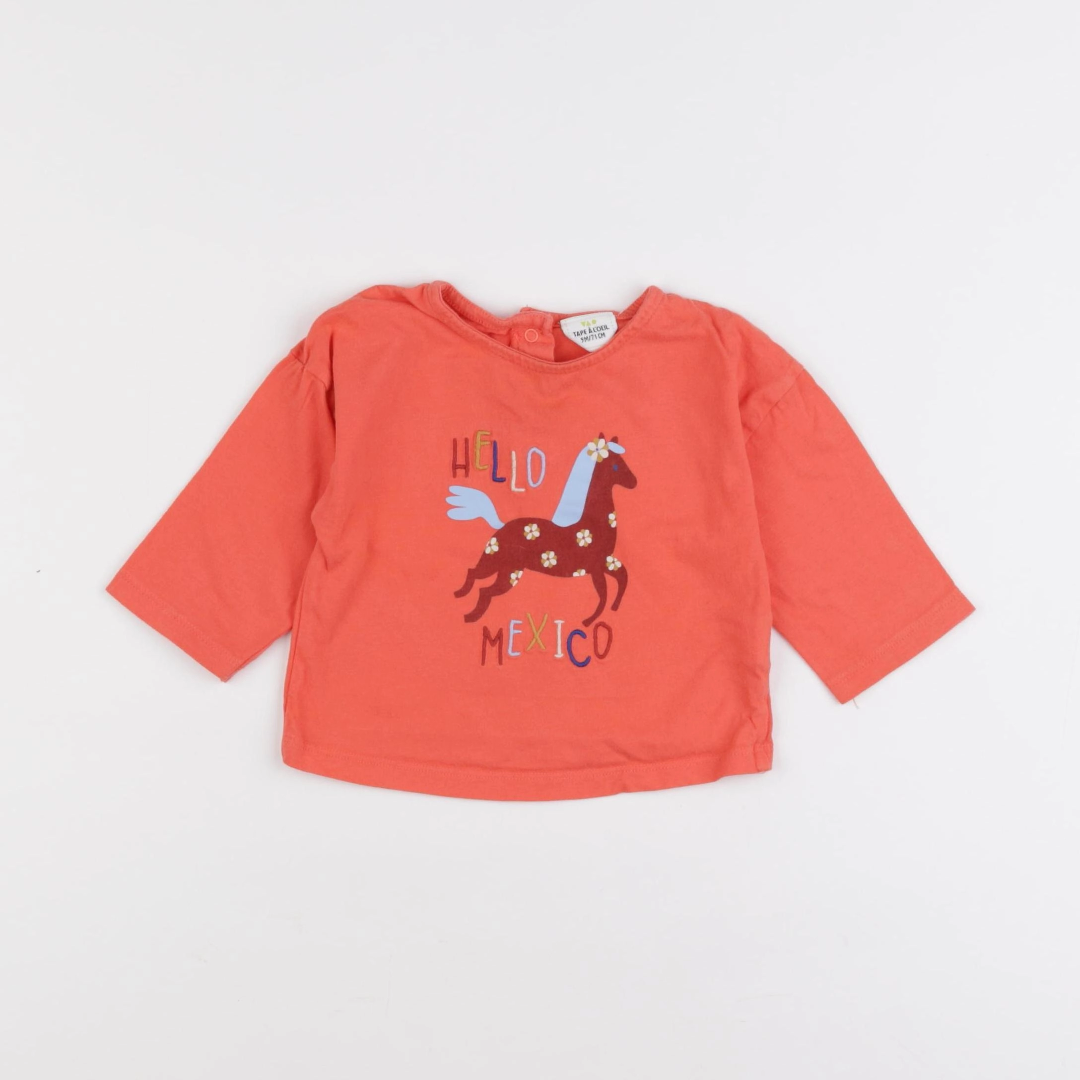 Tape à l'oeil - tee-shirt orange - 9 mois