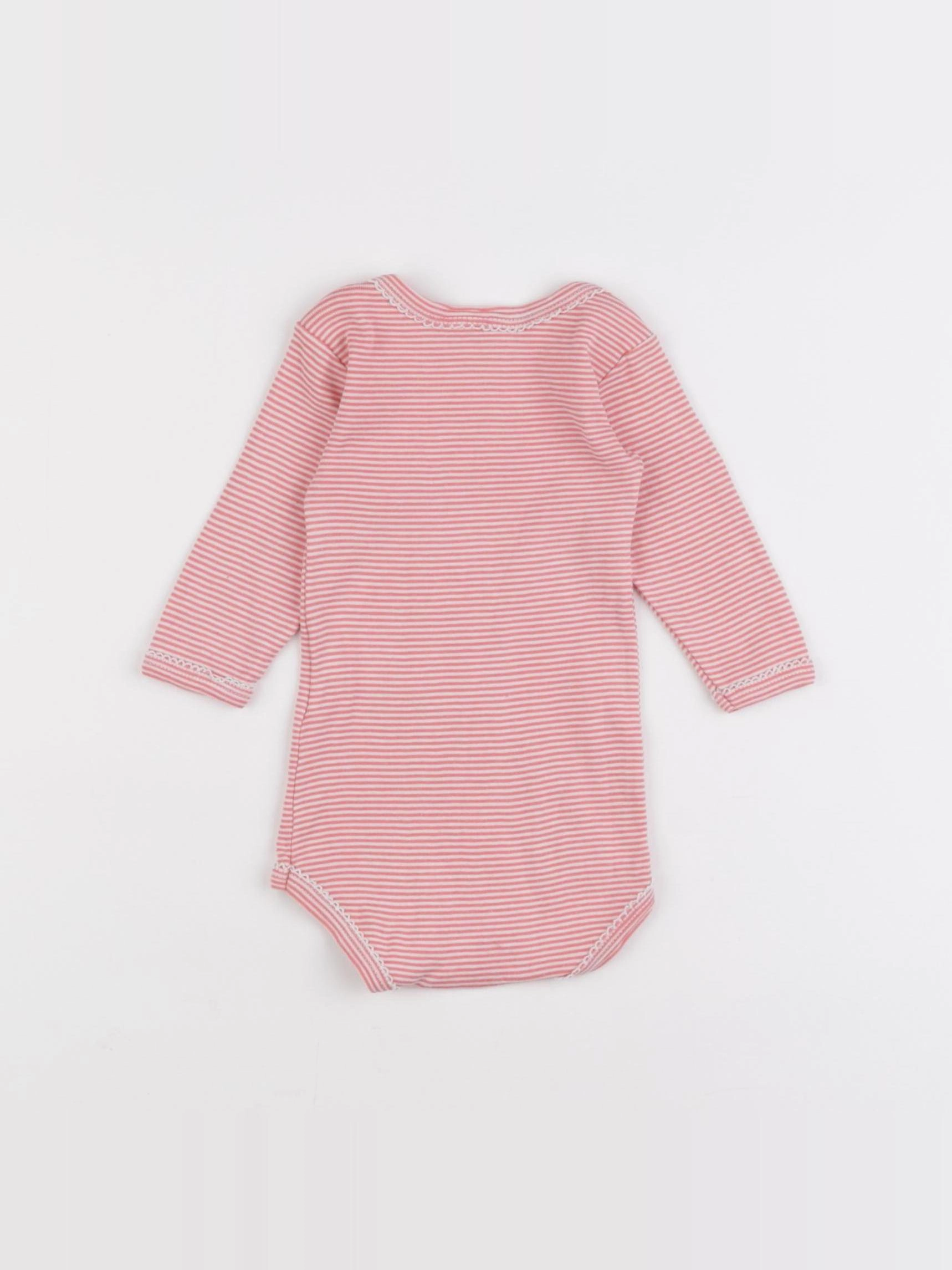 Petit Bateau - body rose - 3 mois