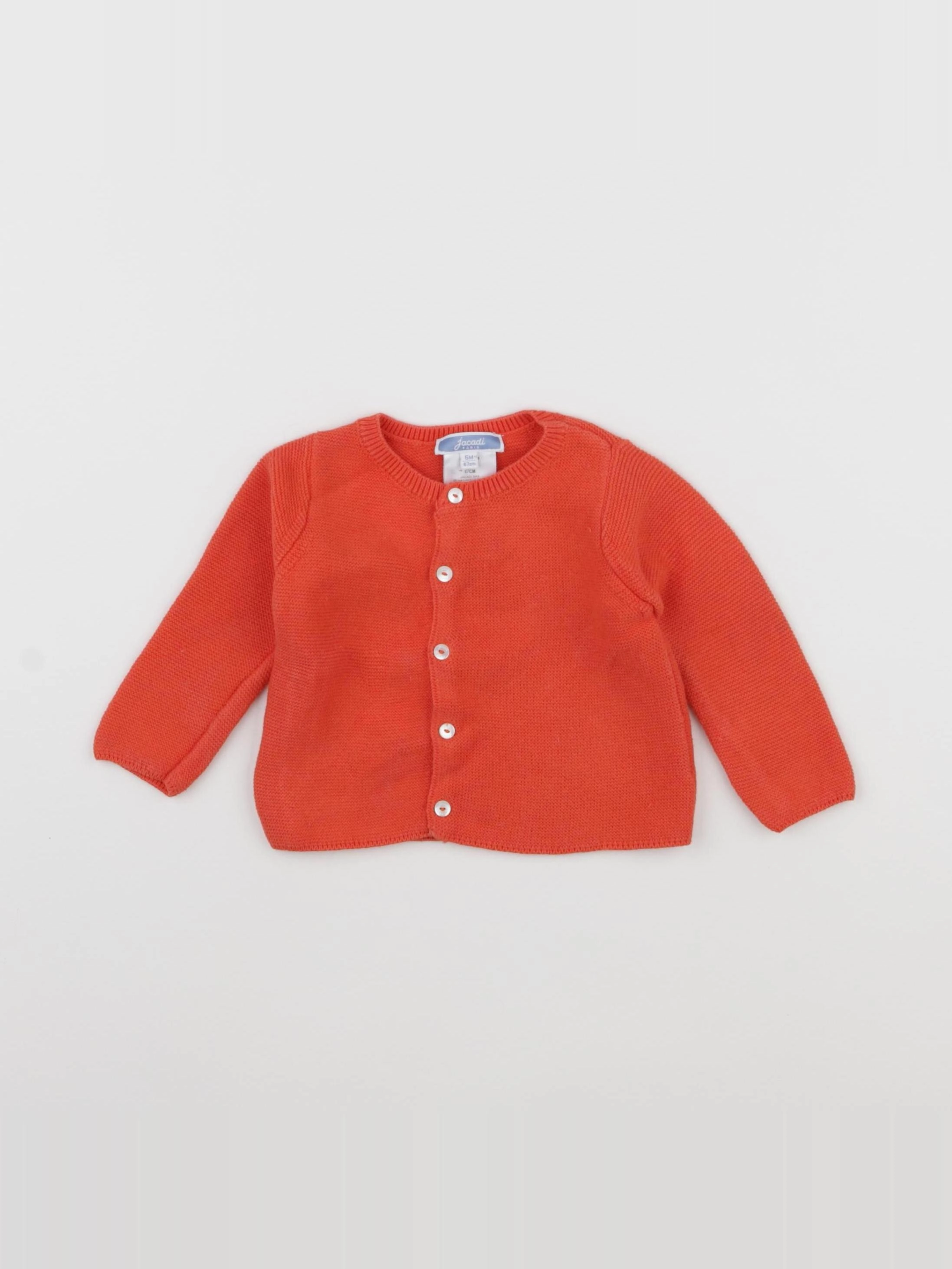 Jacadi - gilet orange - 6 mois