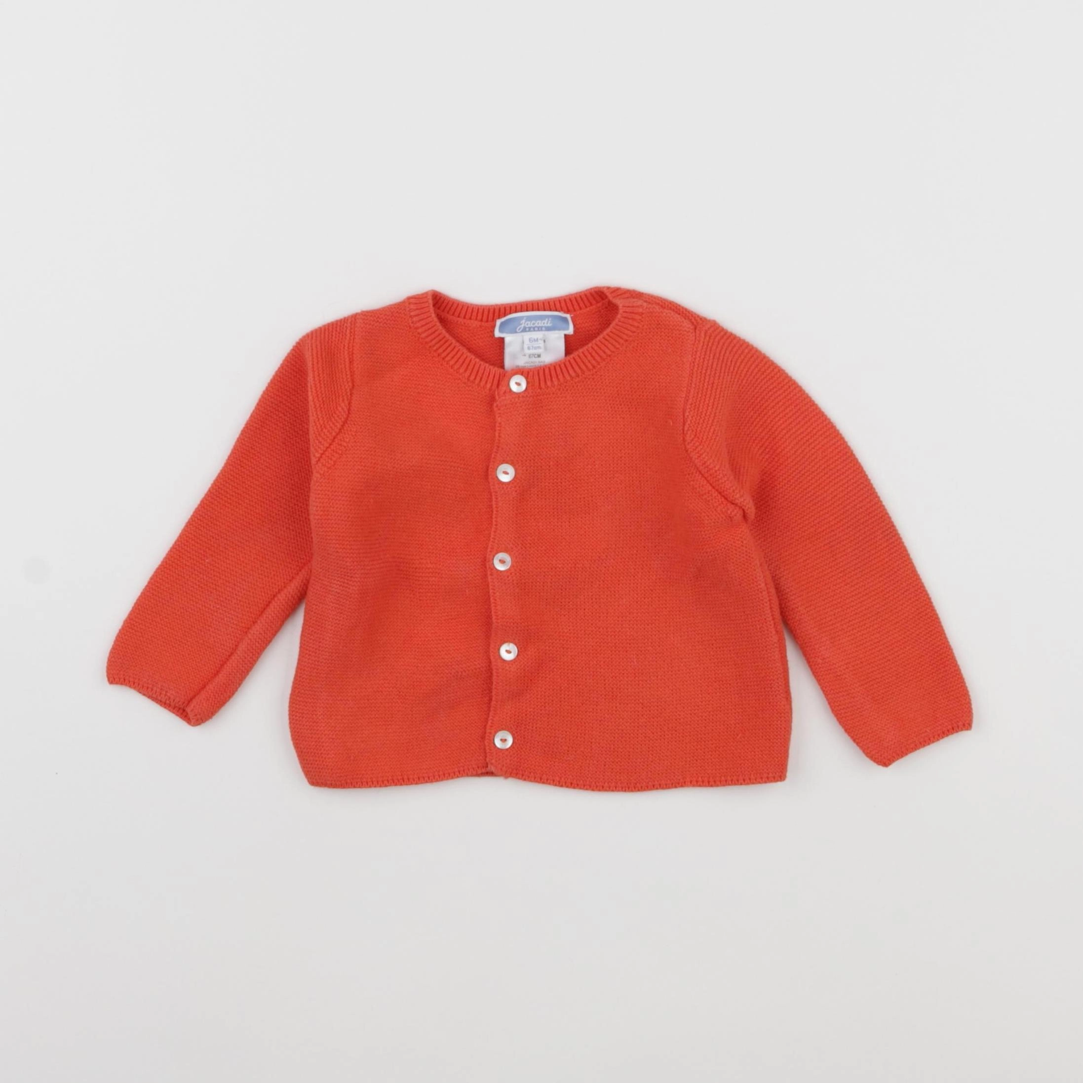Jacadi - gilet orange - 6 mois