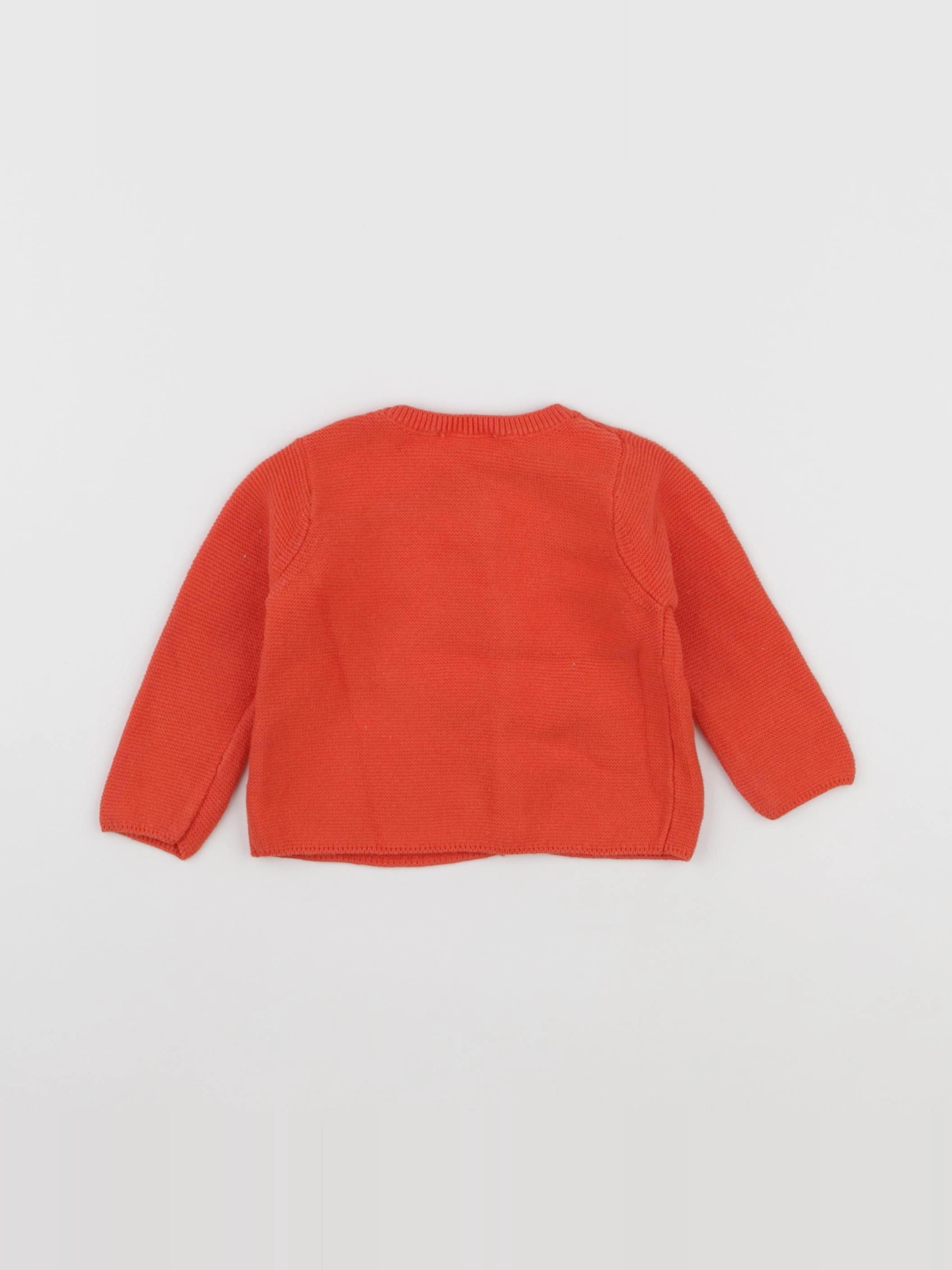 Jacadi - gilet orange - 6 mois